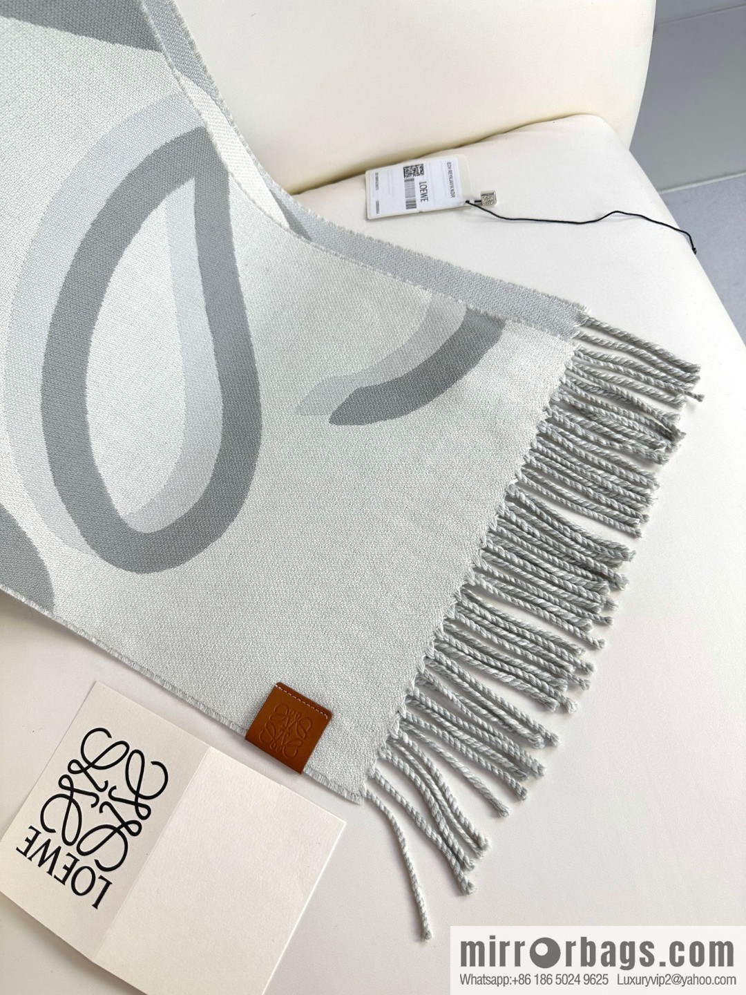 LOEWE cashmere fabric double-sided scarf