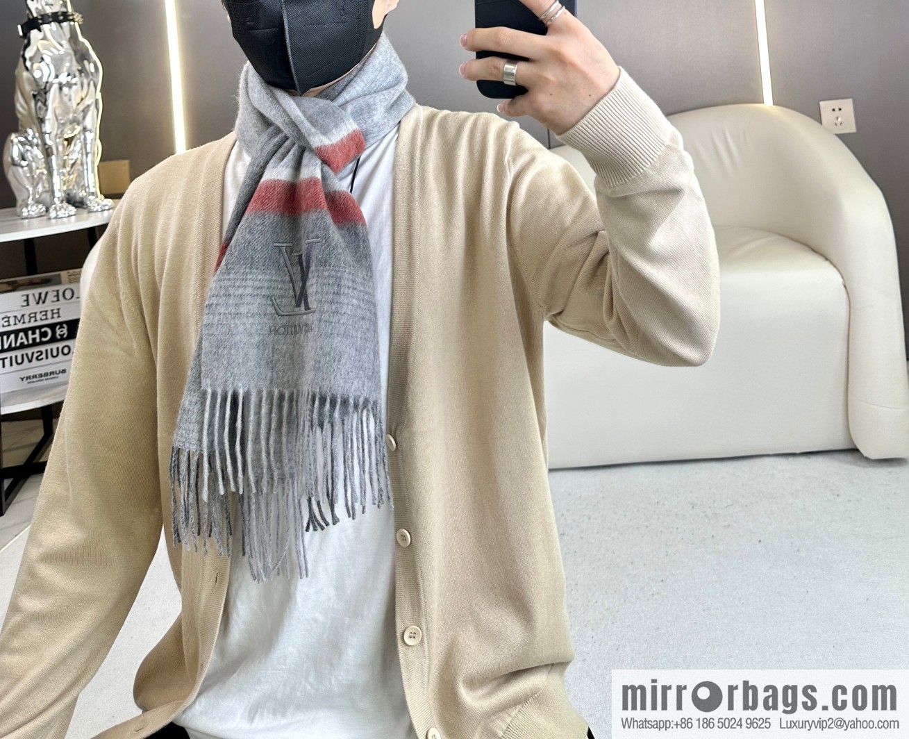 LV Louis Vuitton 2023 Overseas Counter Latest Unisex Scarf
