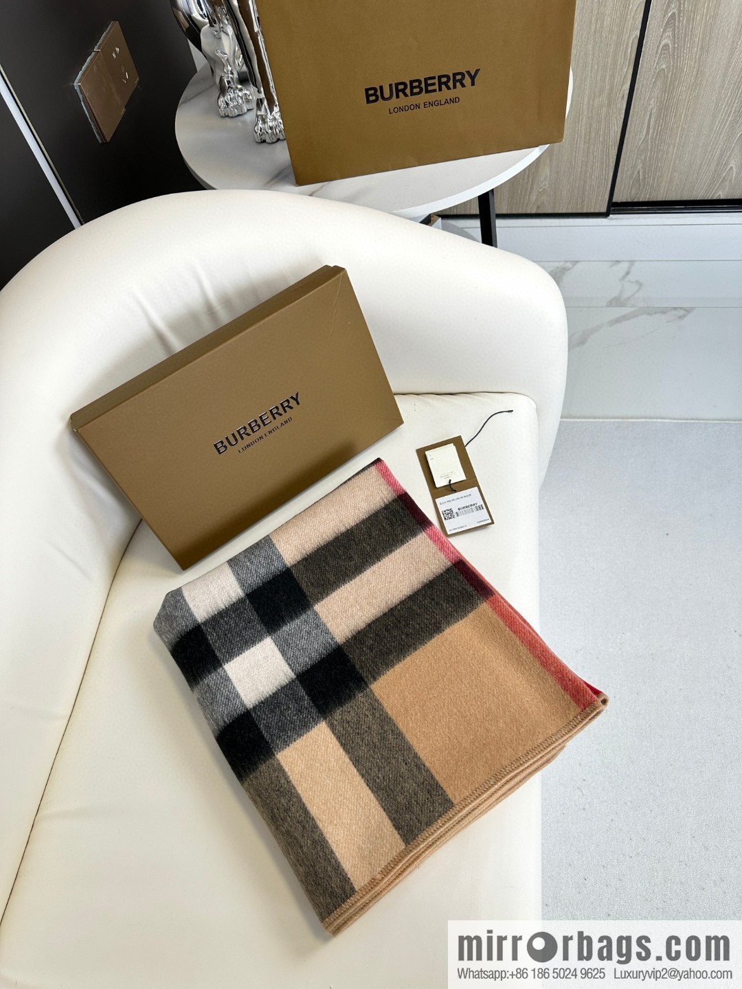 Burberry, cashmere double-sided cape