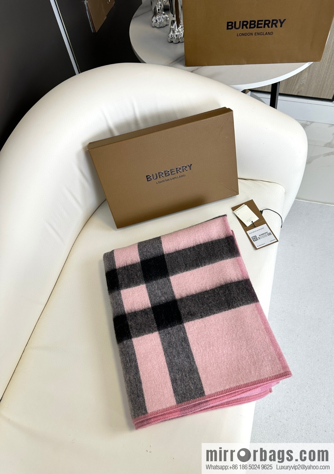 Burberry, cashmere double-sided cape
