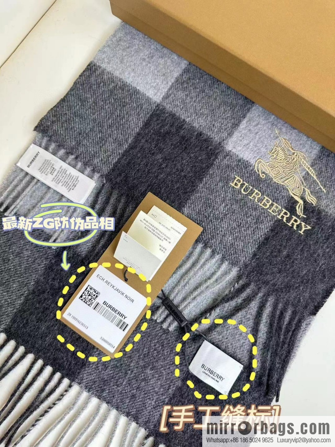 Burberry Burberry 2023 new model, classic plaid war horse, unisex couple scarf