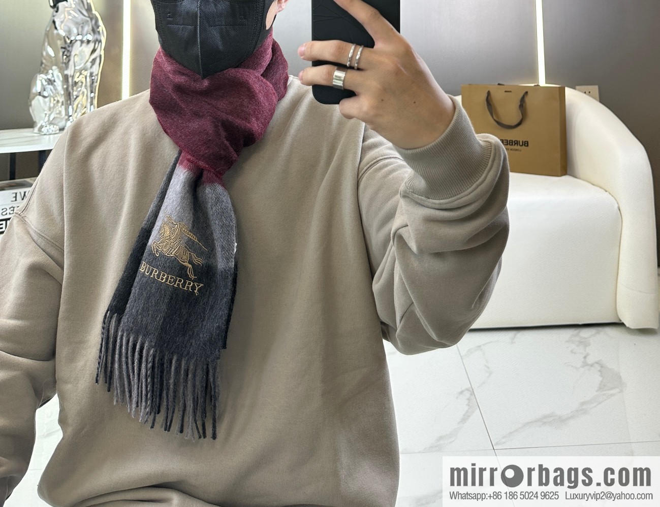 Burberry Burberry 2023 new model, classic plaid war horse, unisex couple scarf