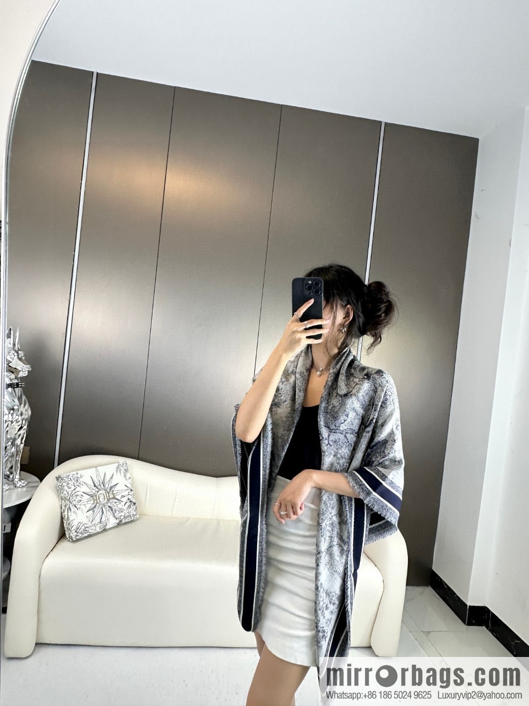 DIOR Rui print scarf