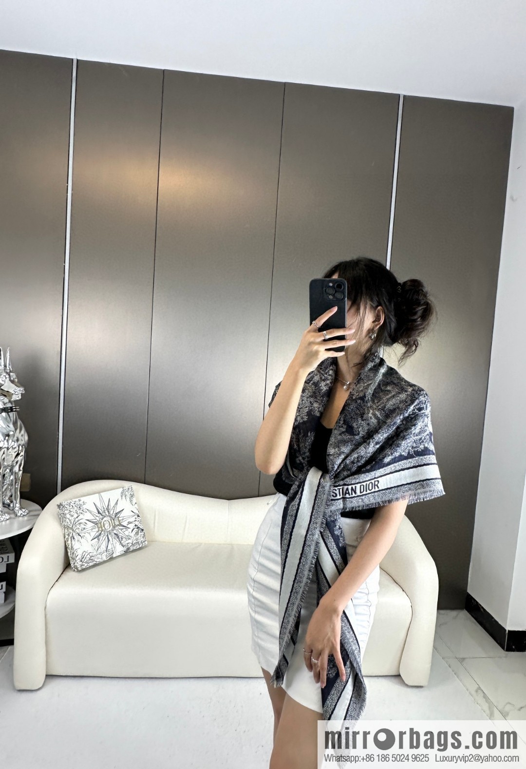 DIOR Rui print scarf