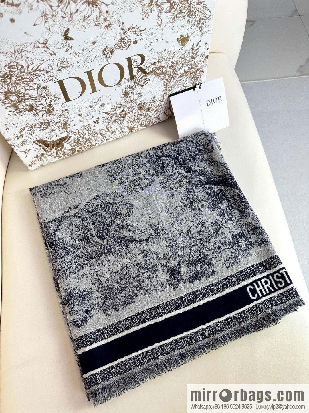 DIOR Rui print scarf