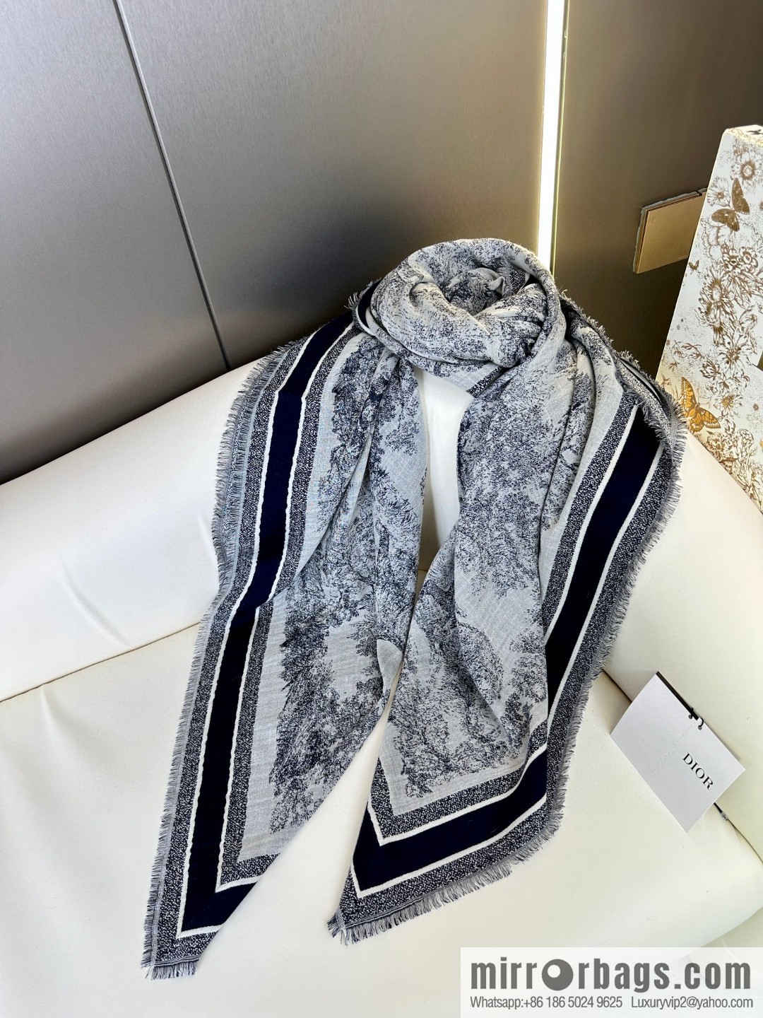DIOR Rui print scarf