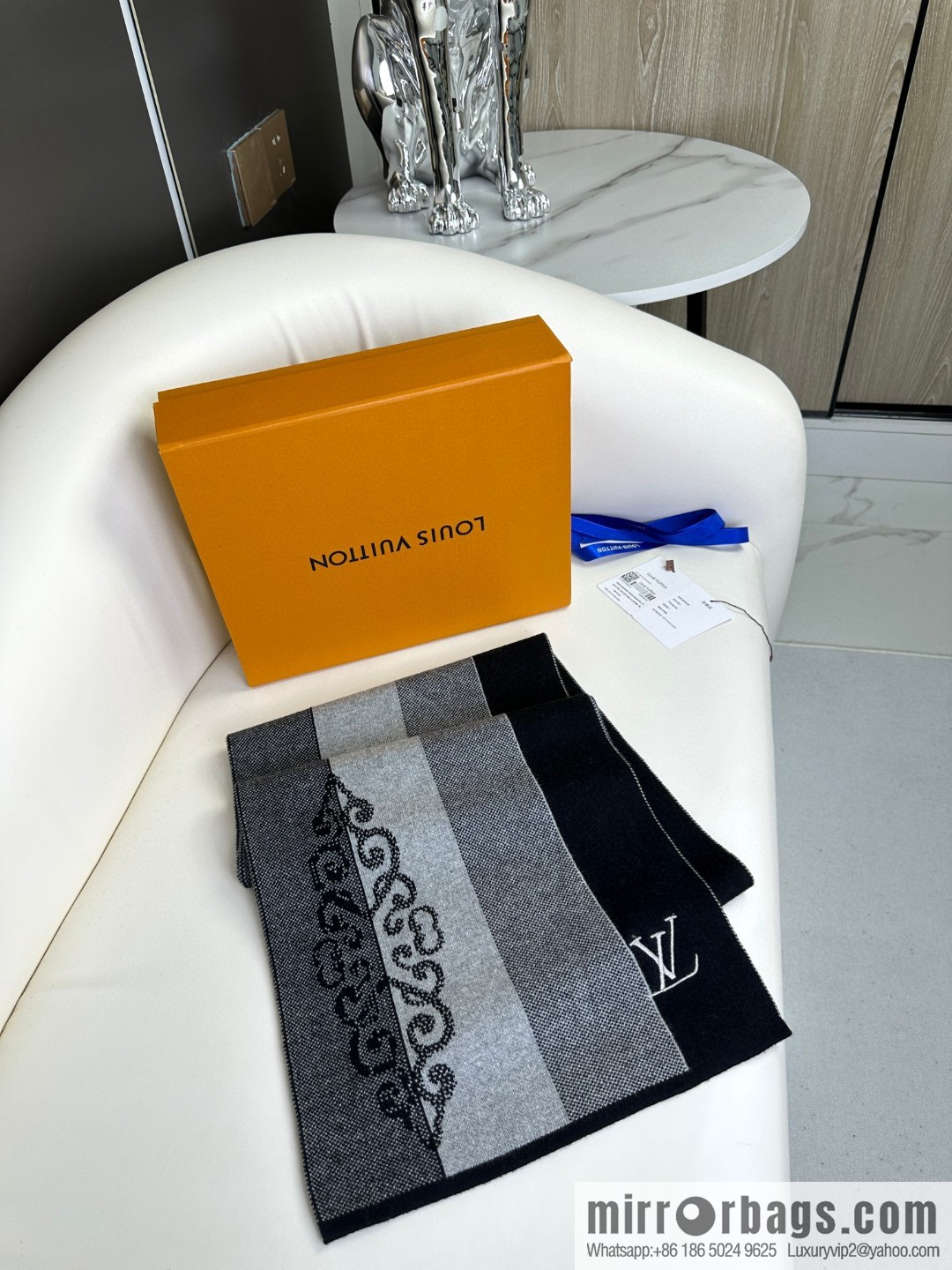 LV 2023 Classic Plaid Jacquard, High-end Men's Scarf