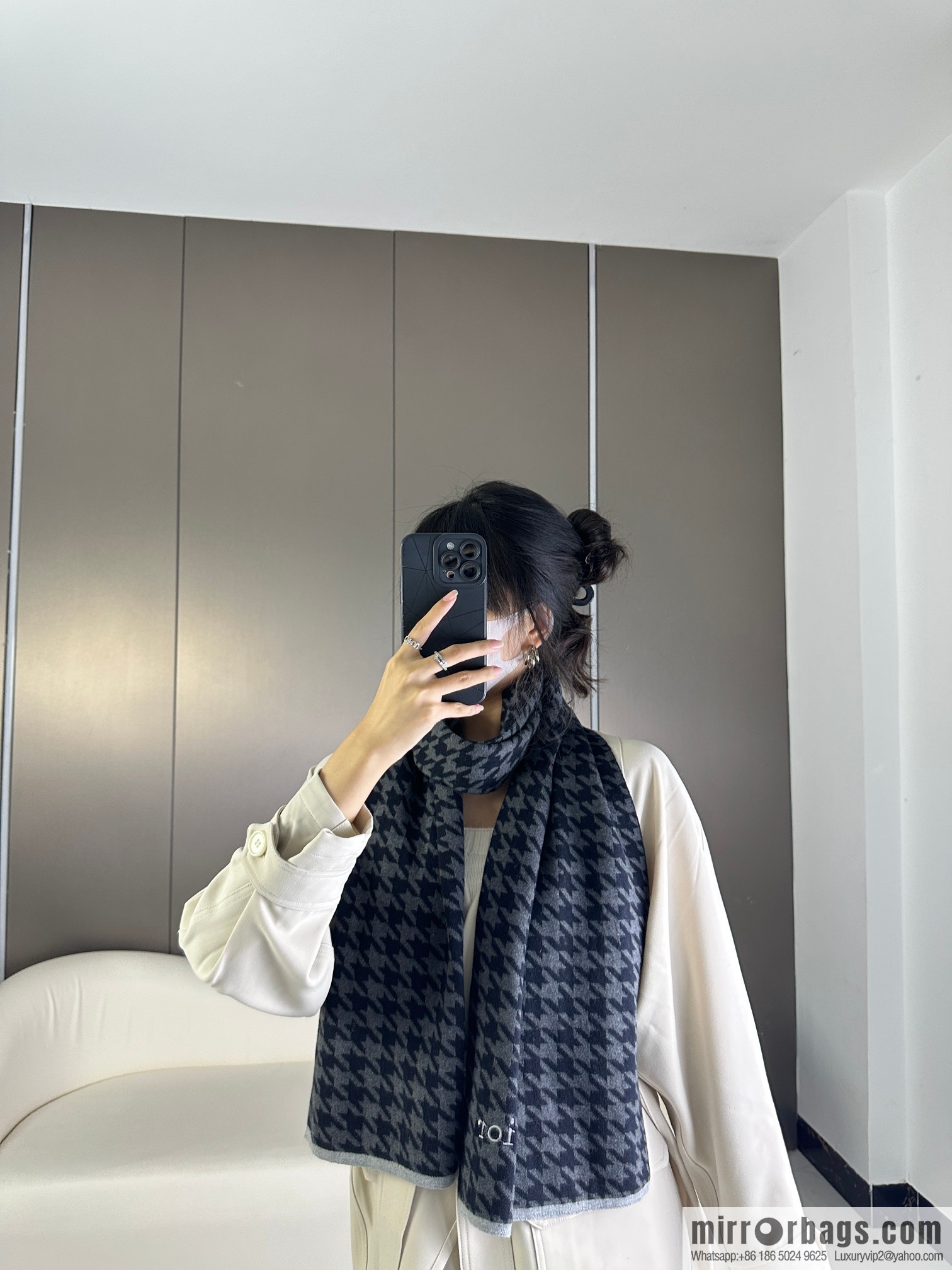 DIOR 2023 Thousand Birds Jacquard, Men's and Women's Knitted Cashmere Scarf