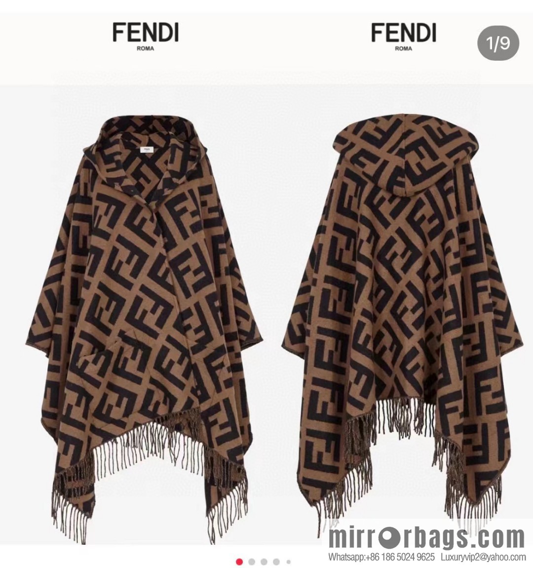 Fendi limited edition hooded cape shawl