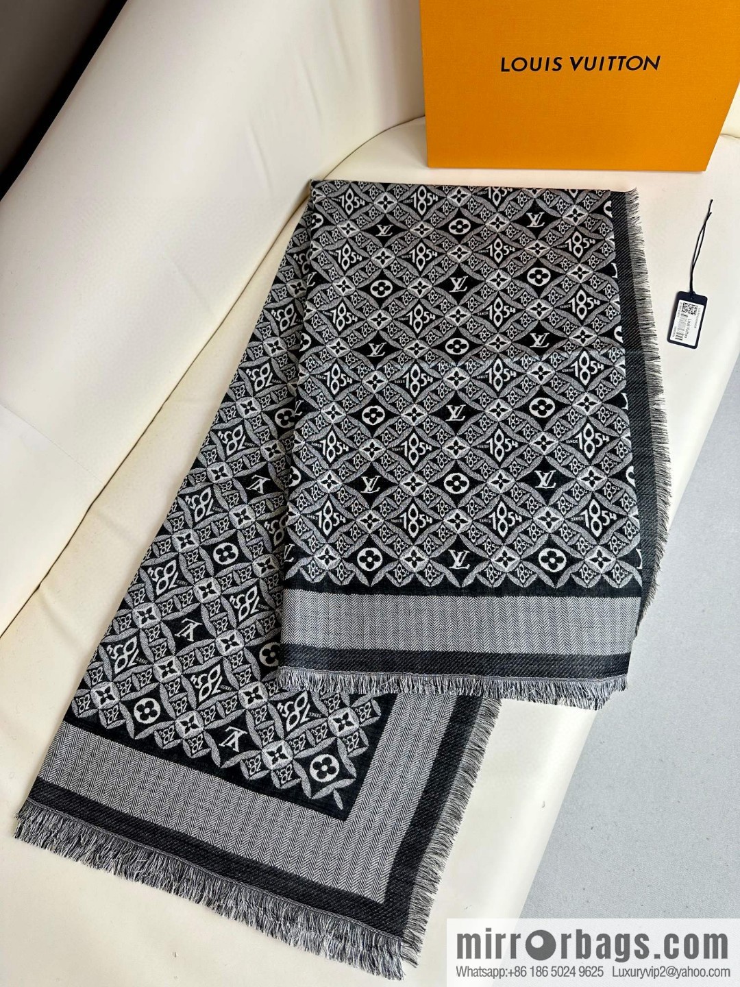 LV 2023 new 1854 cashmere square scarf