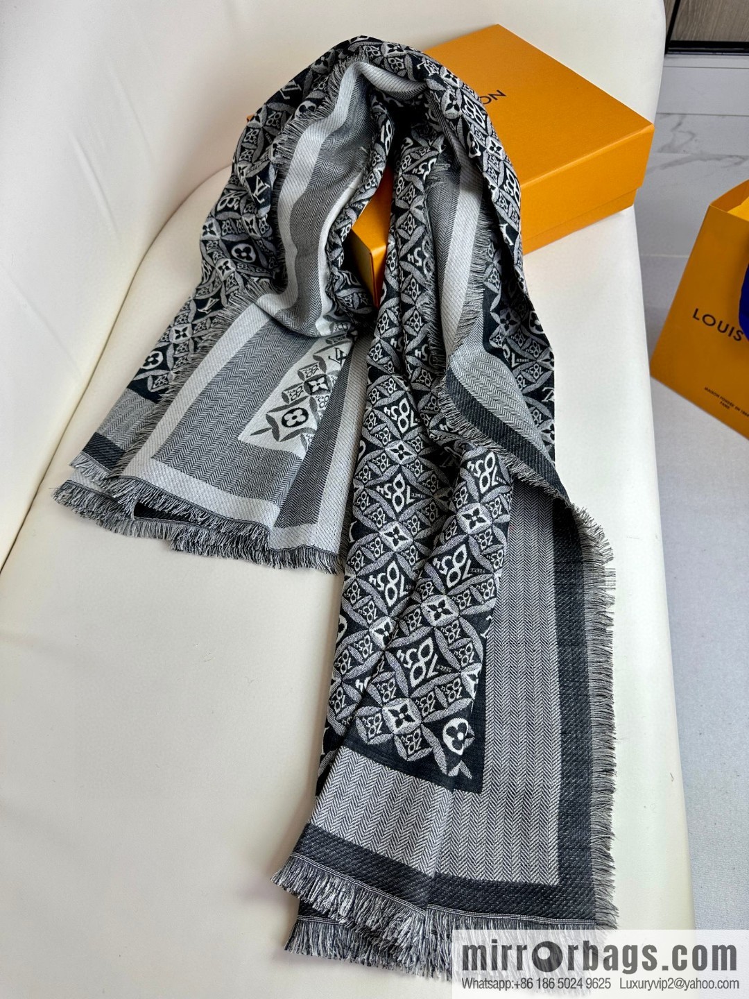 LV 2023 new 1854 cashmere square scarf