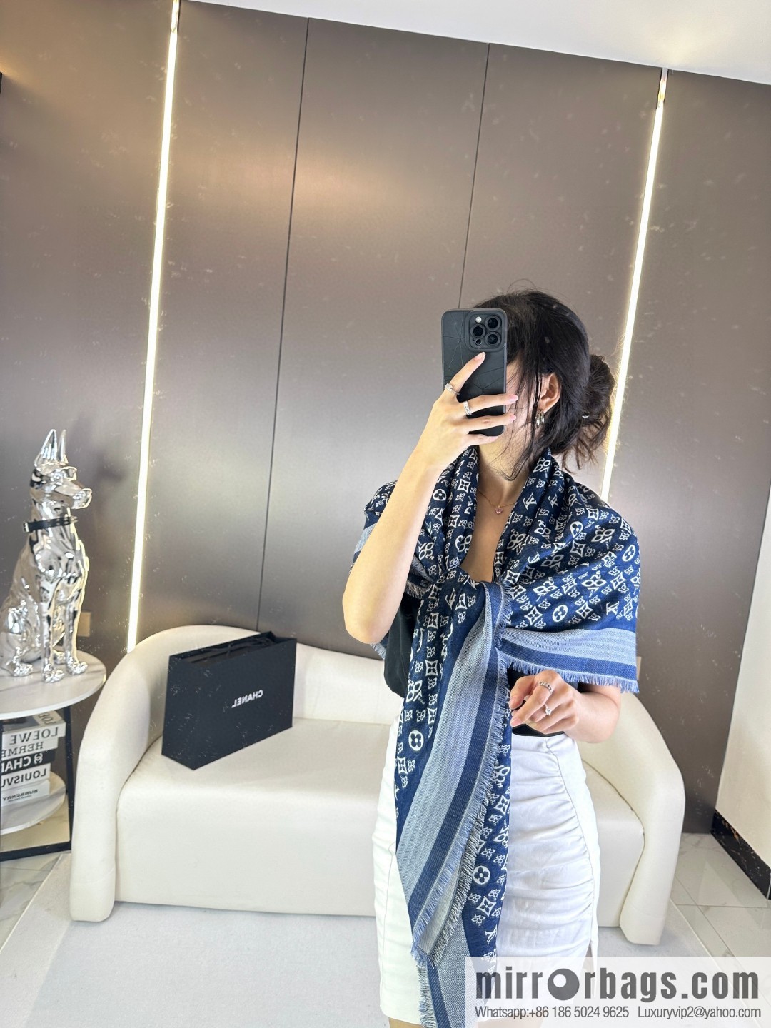 LV 2023 new 1854 cashmere square scarf