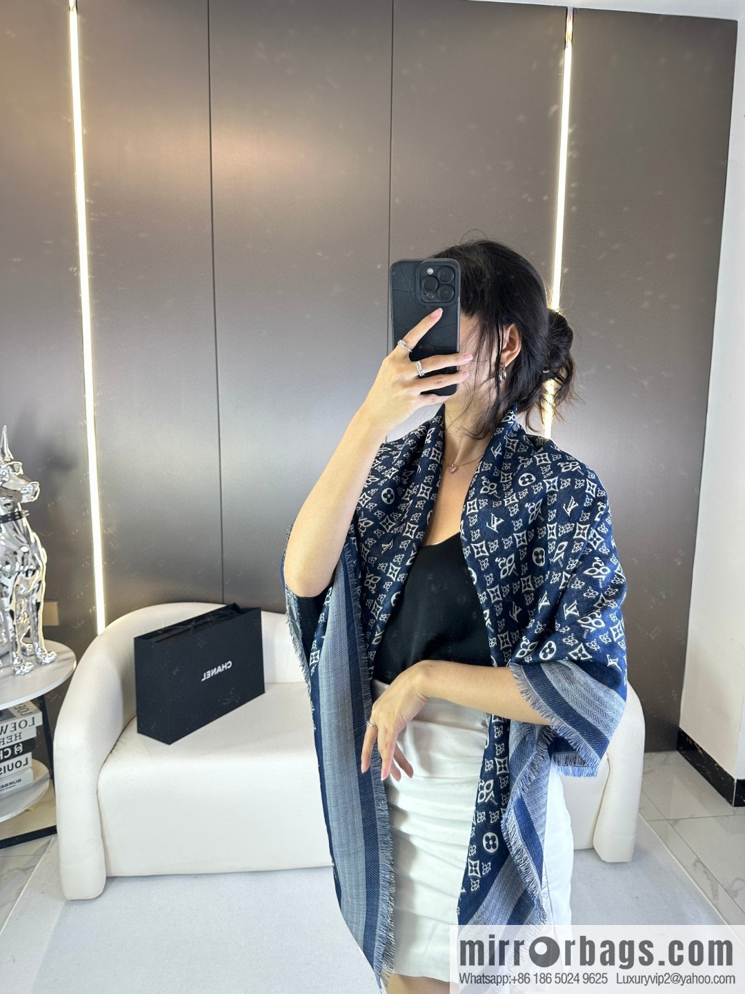 LV 2023 new 1854 cashmere square scarf
