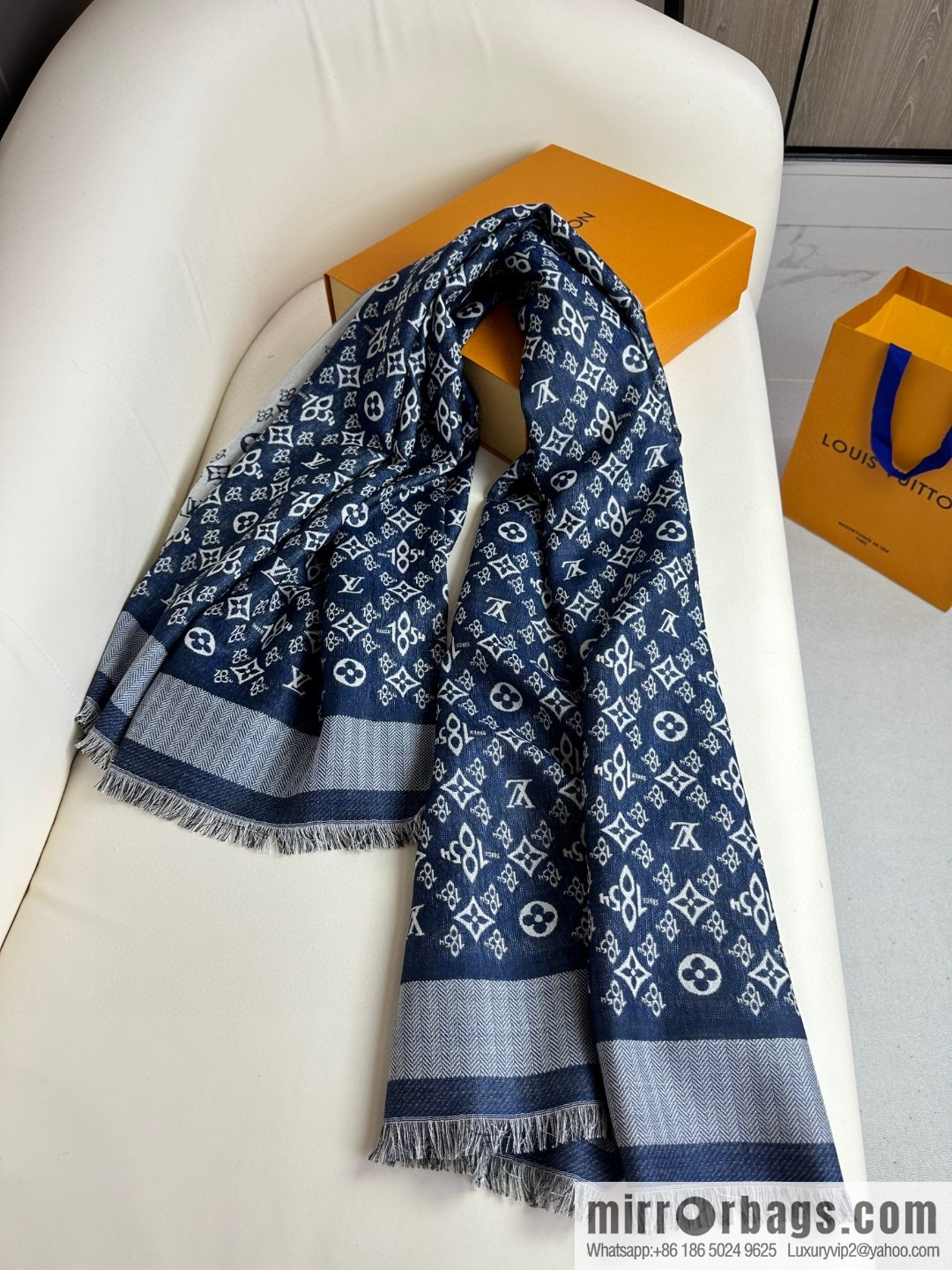LV 2023 new 1854 cashmere square scarf