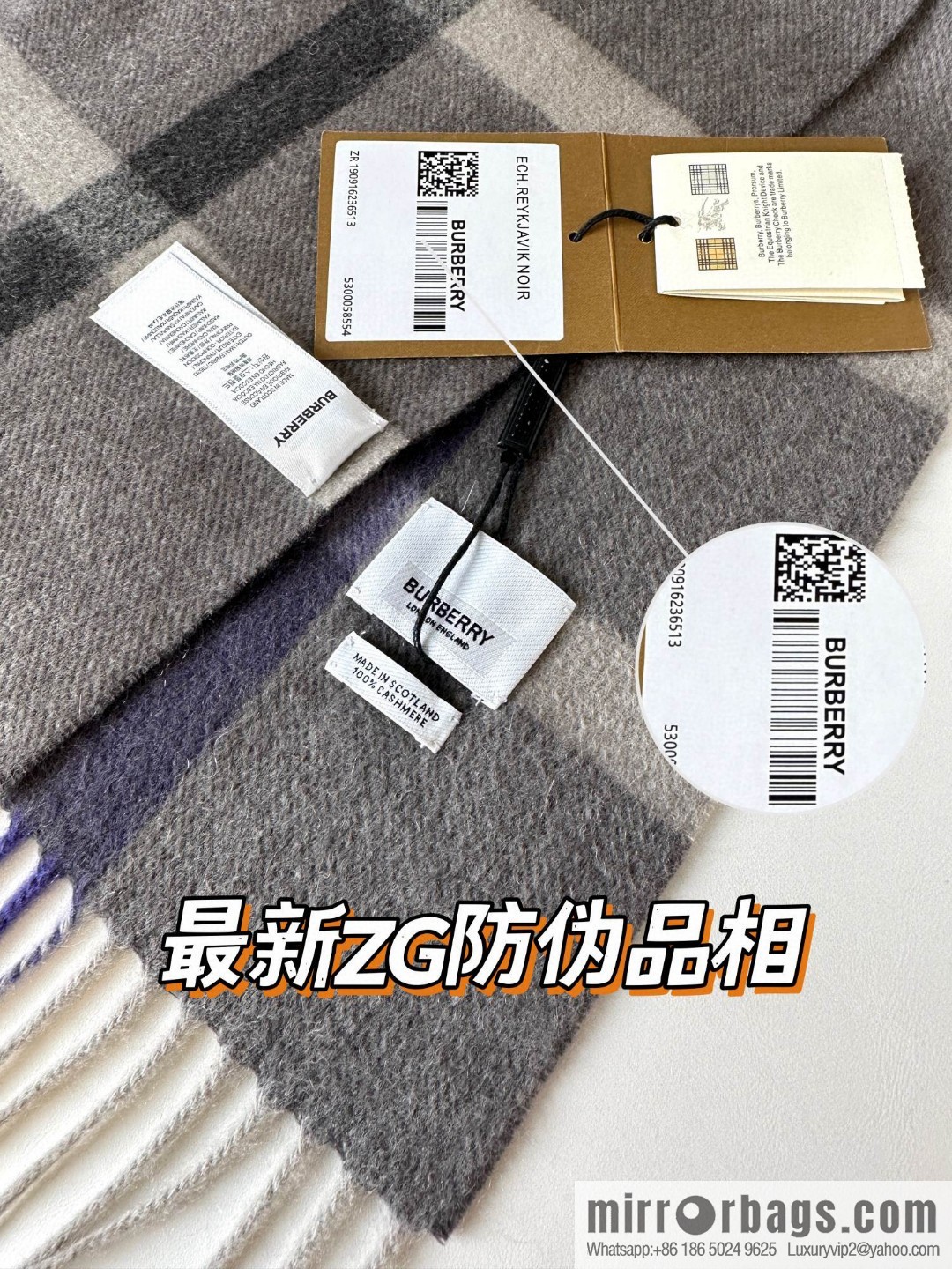 Burberry Burberry, War Horse Plaid, Couple, Cashmere Scarf