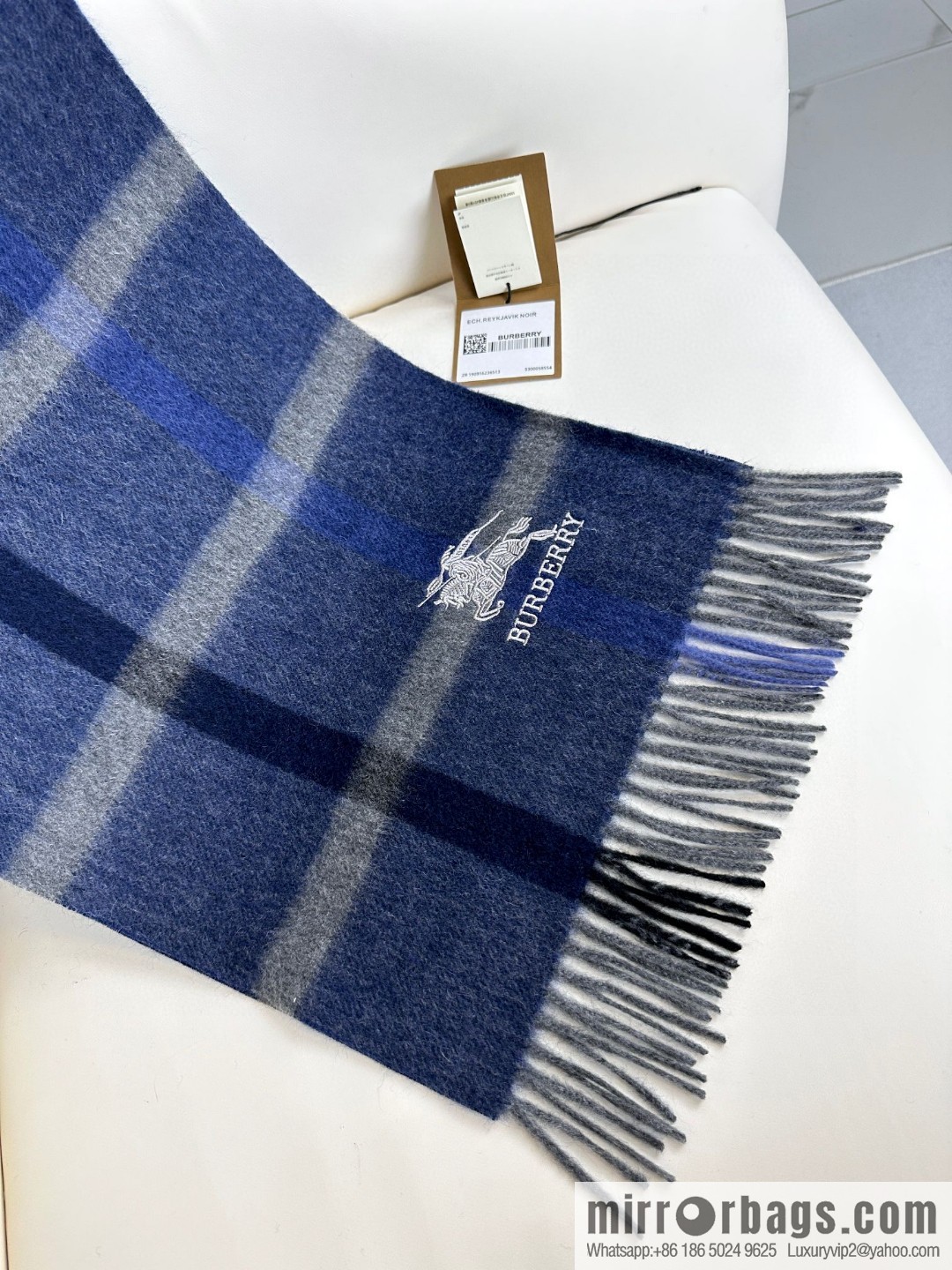 Burberry Burberry, War Horse Plaid, Couple, Cashmere Scarf