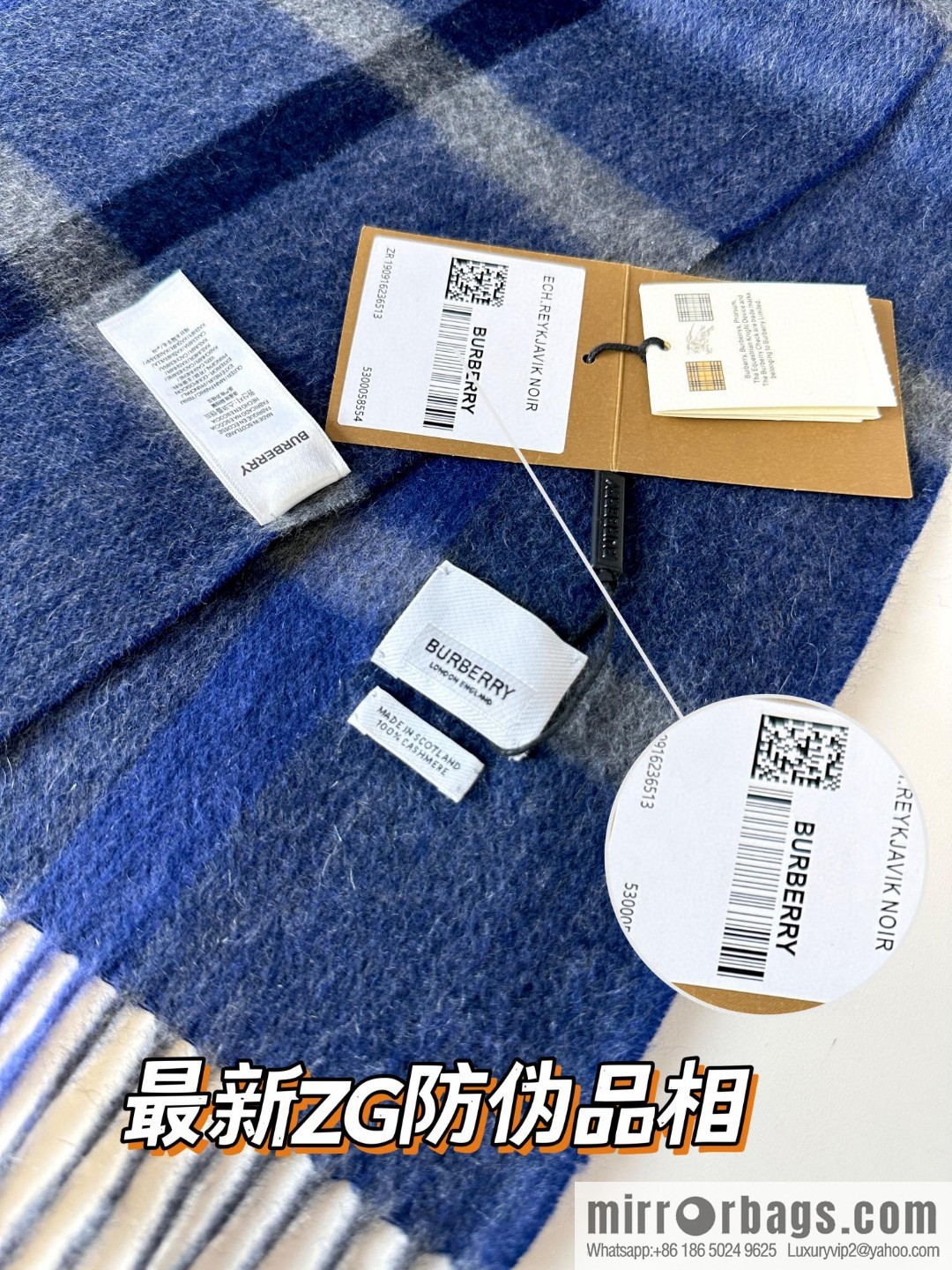 Burberry Burberry, War Horse Plaid, Couple, Cashmere Scarf