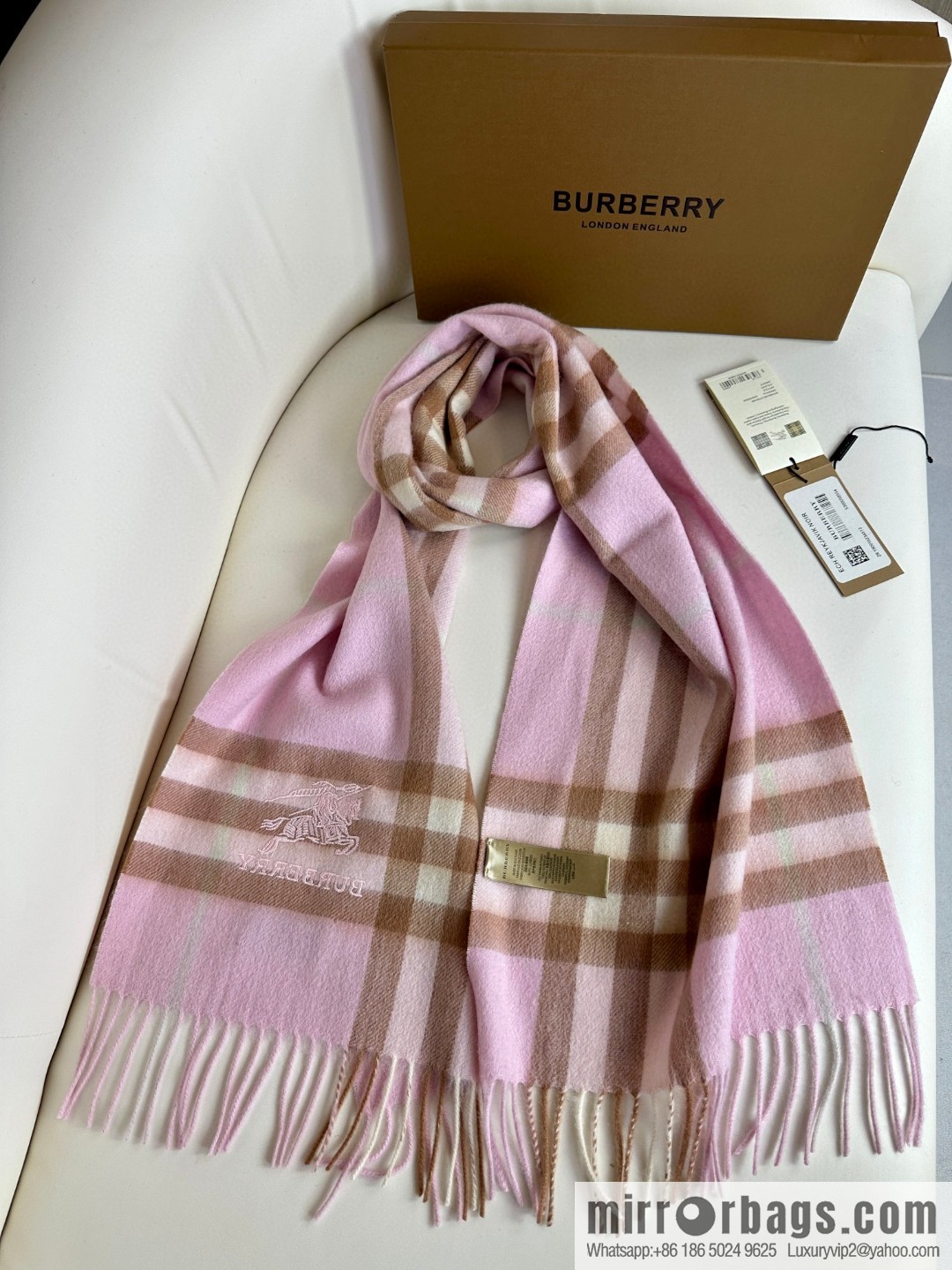 Burberry, embroidered war horse, cashmere checked scarf