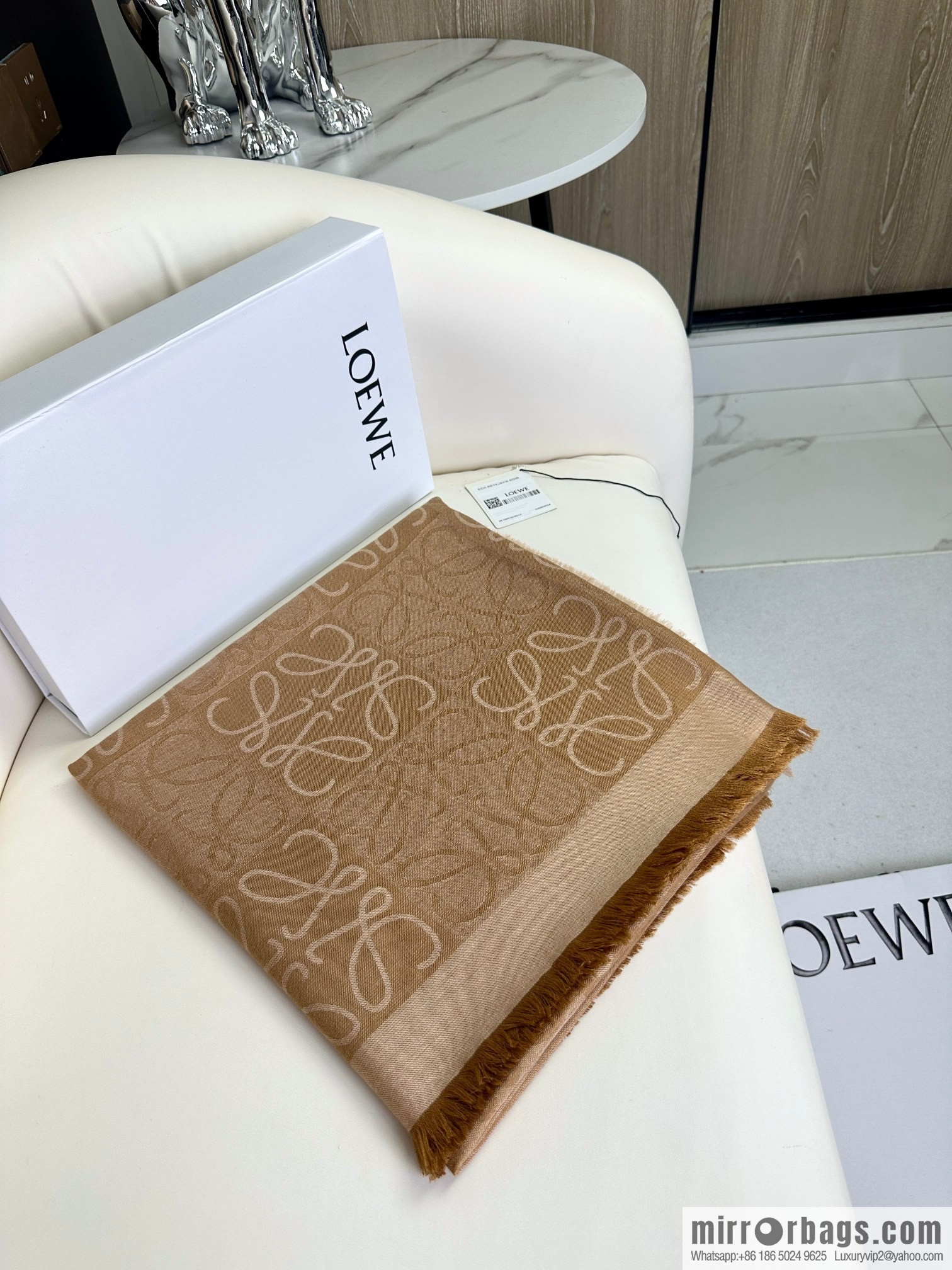 LOEWE wool + silk scarf