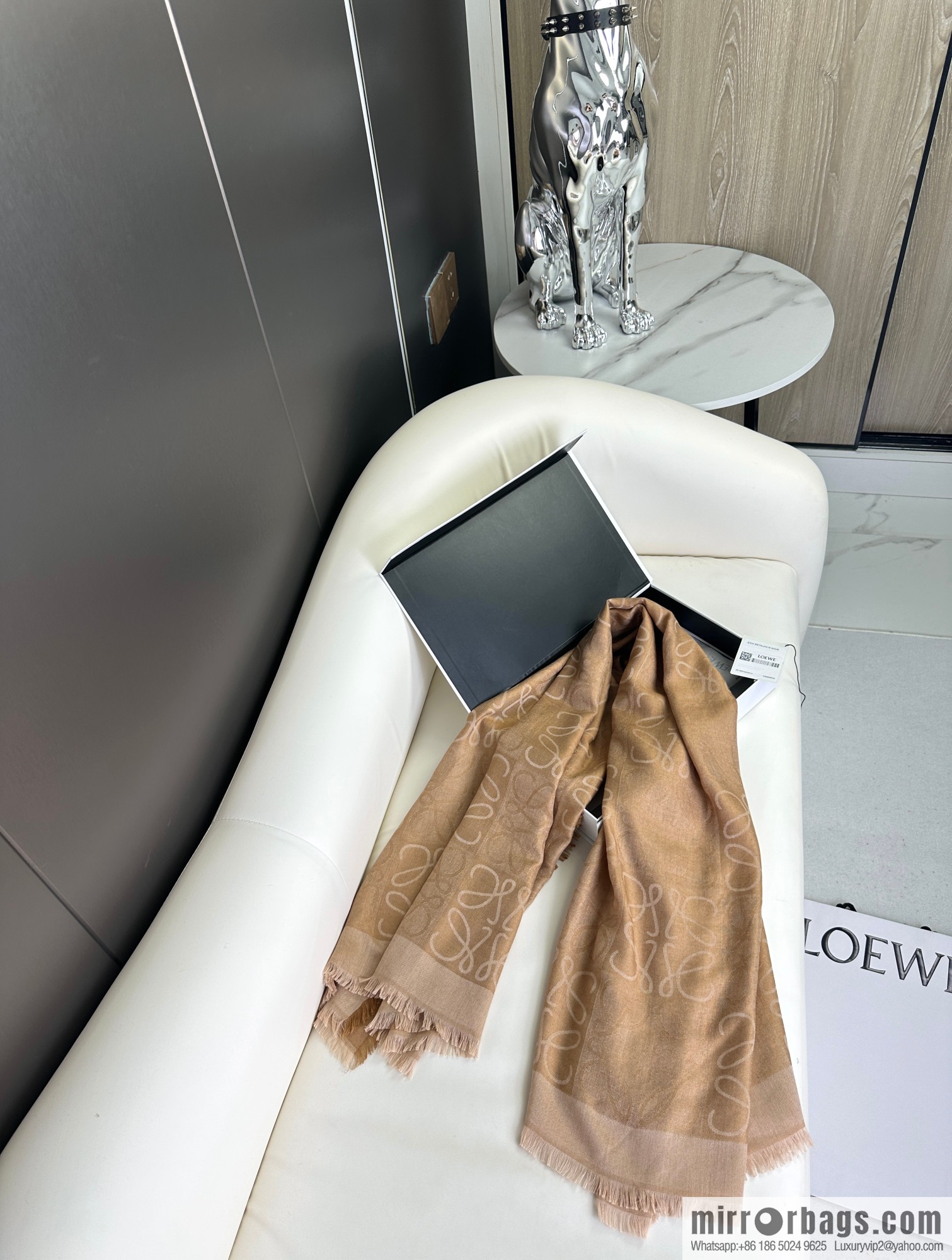 LOEWE wool + silk scarf