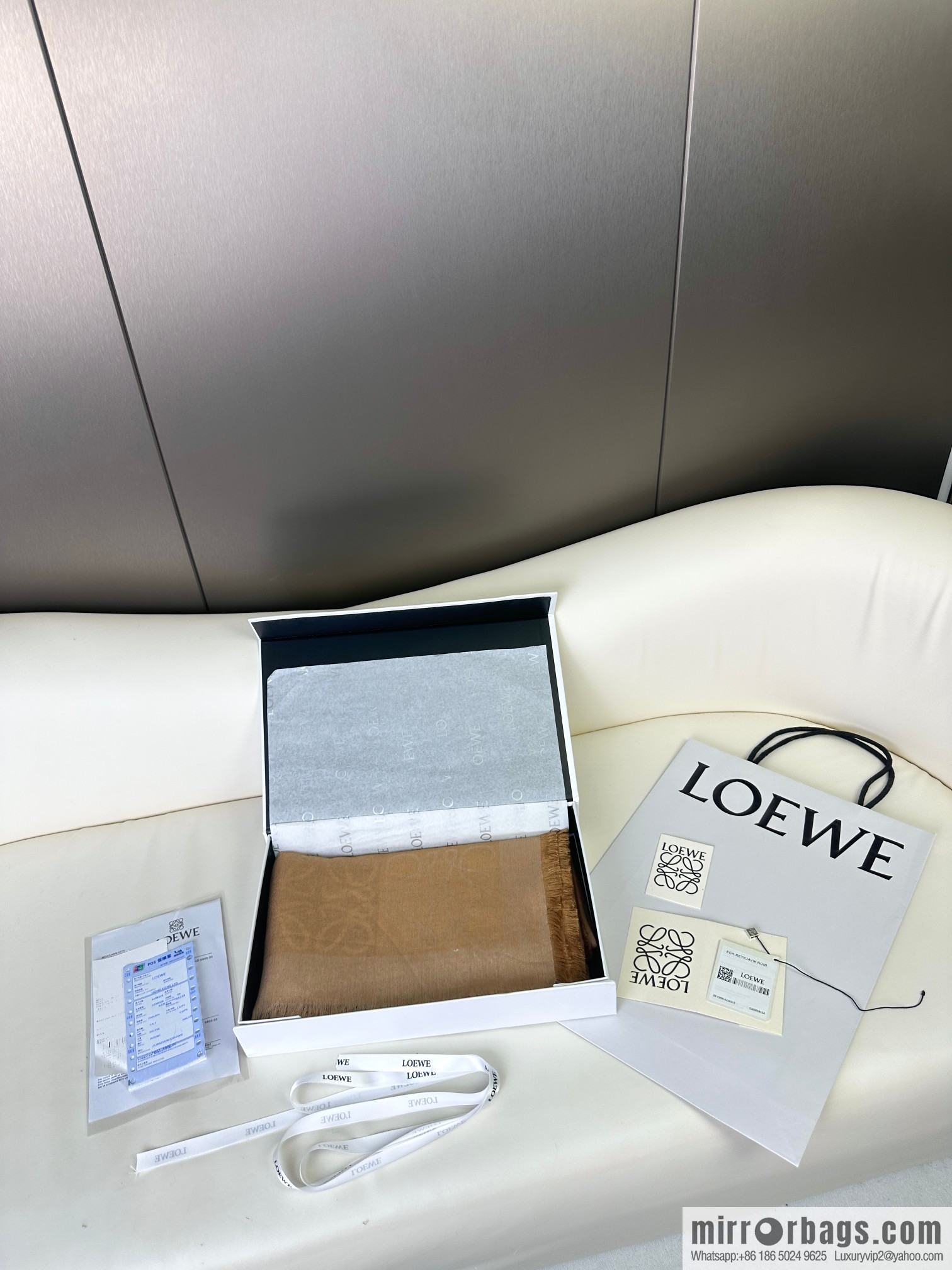 LOEWE wool + silk scarf