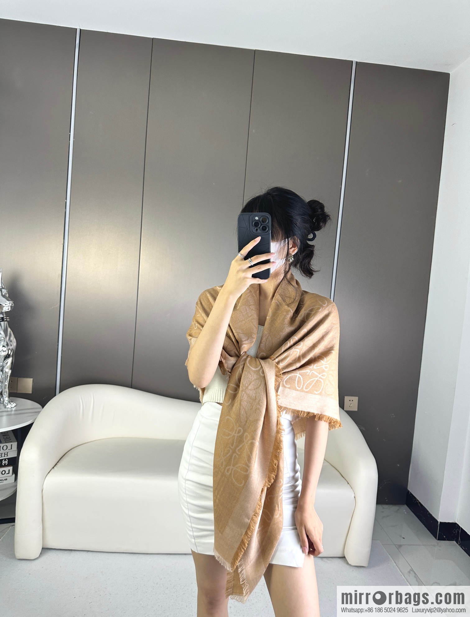 LOEWE wool + silk scarf