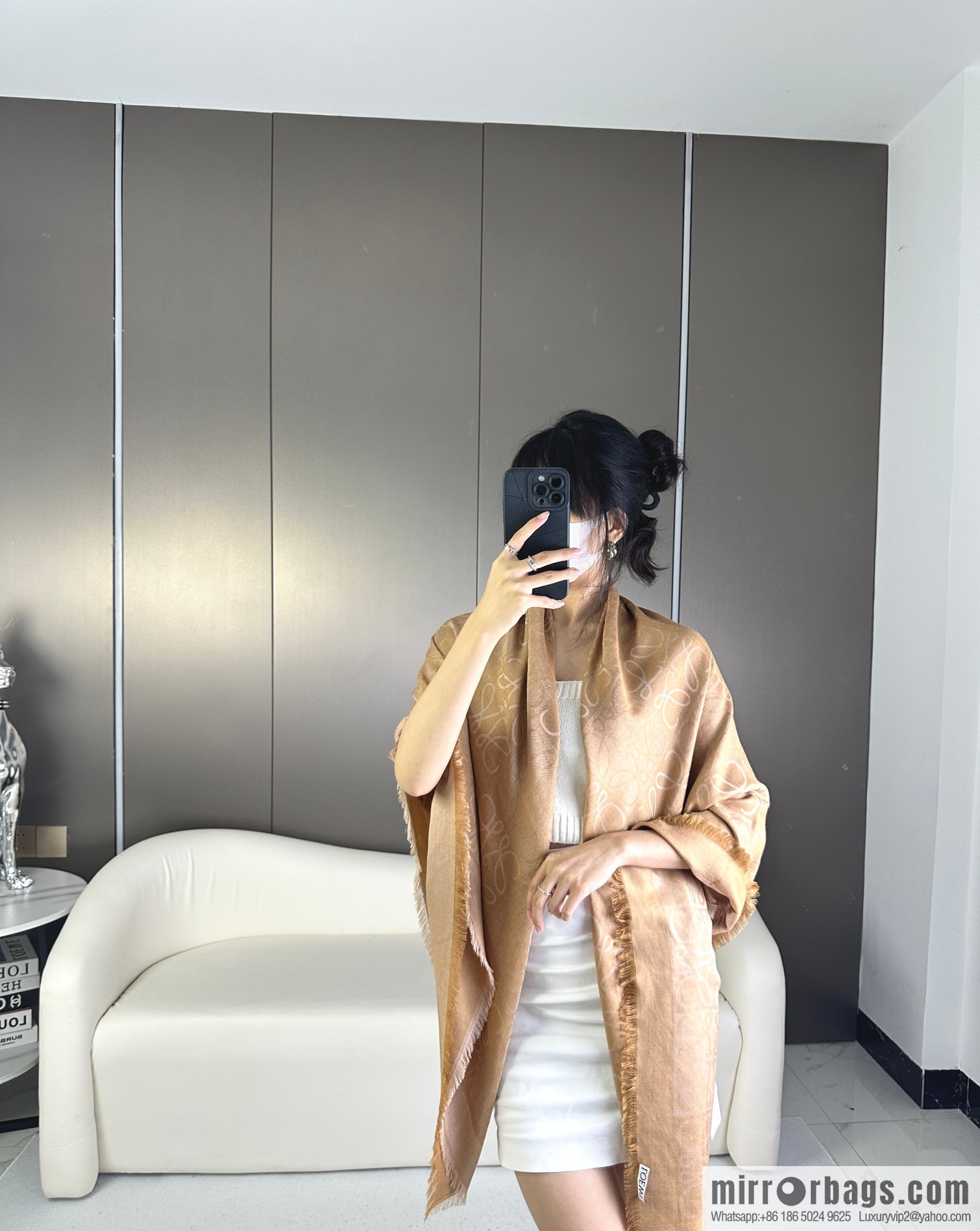 LOEWE wool + silk scarf
