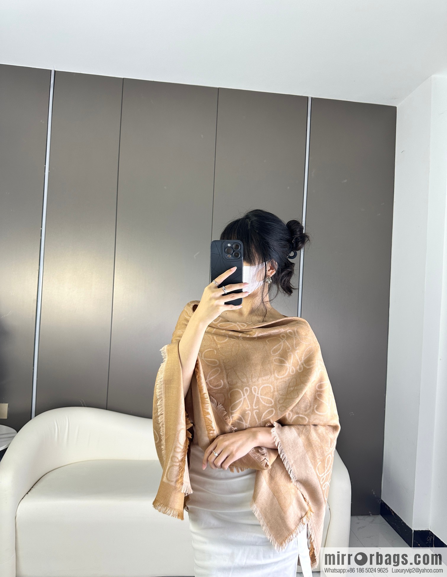 LOEWE wool + silk scarf