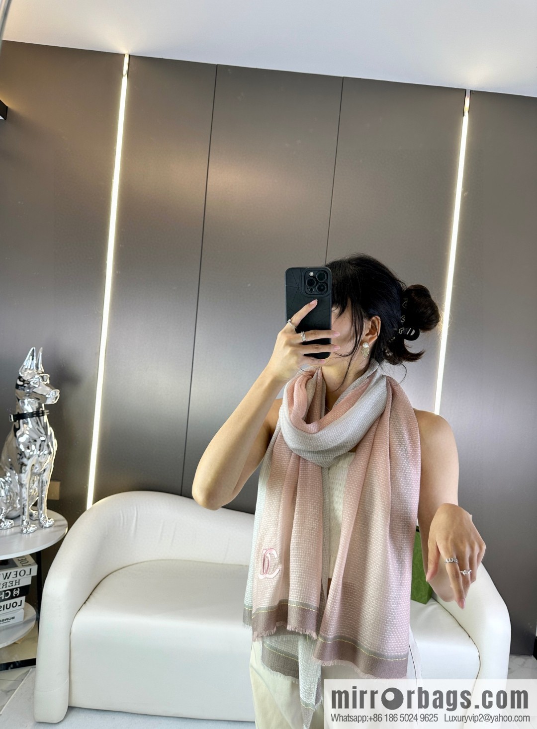 CHANEL 2023 new, cashmere scarf