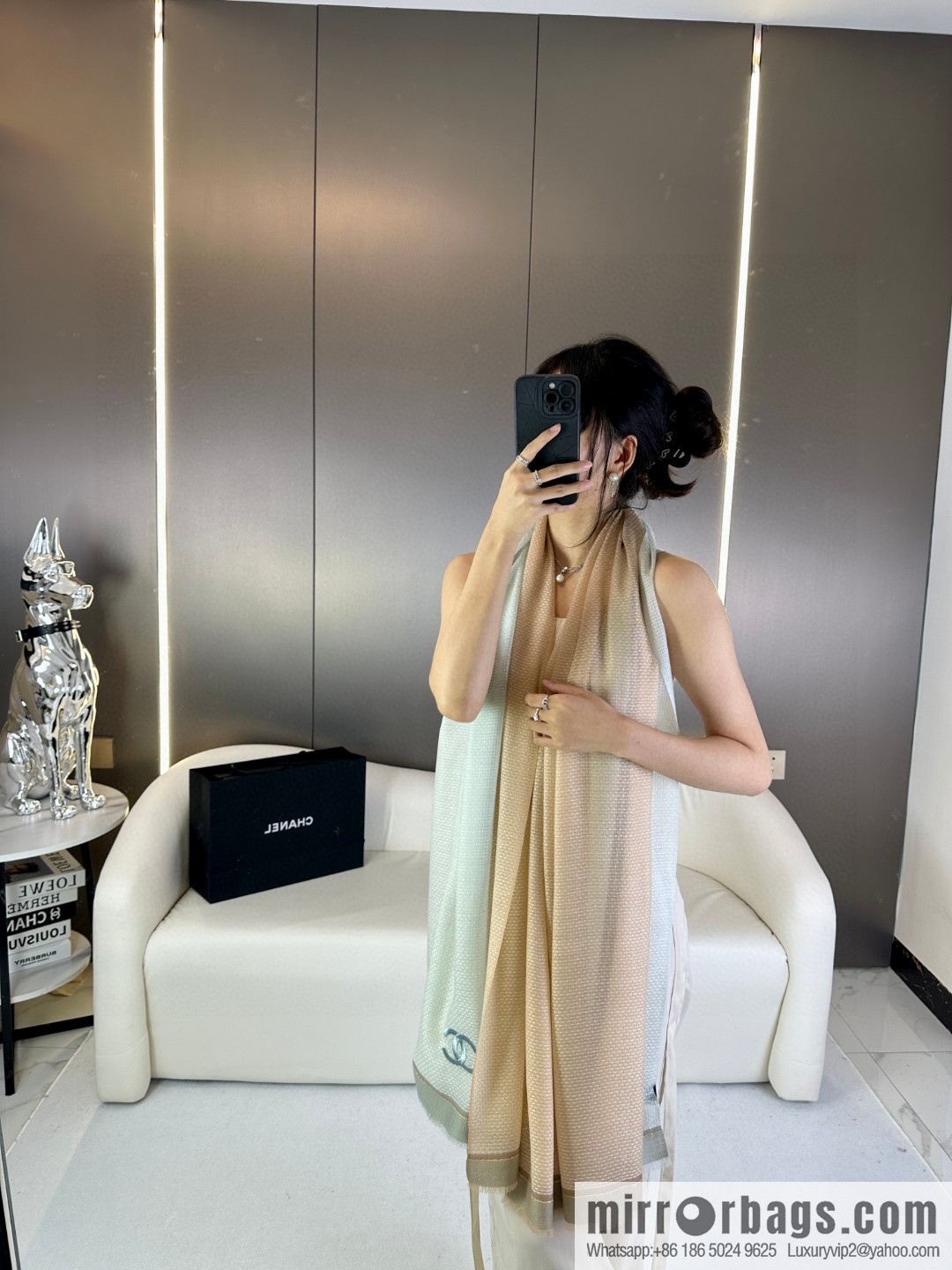 CHANEL 2023 new, cashmere scarf