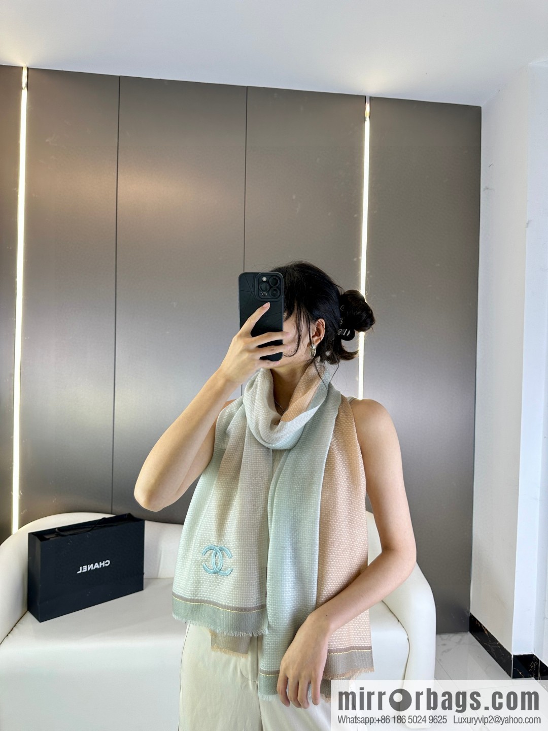 CHANEL 2023 new, cashmere scarf