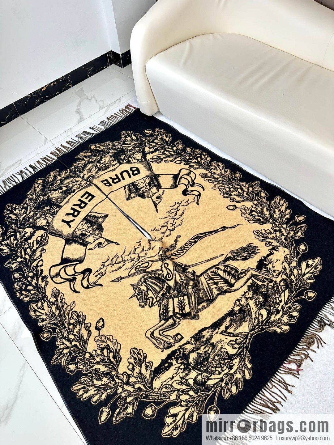 Burberry Burberry, Equestrian Rider Cashmere Jacquard Cloak