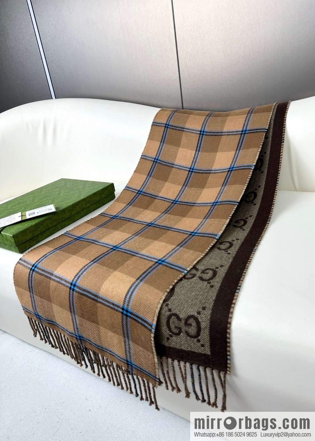 GUCCI autumn and winter new jacquard double-sided scarf