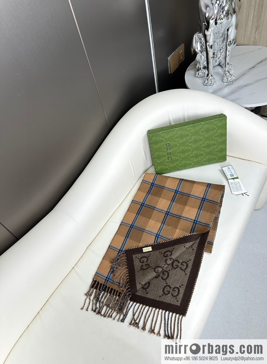 GUCCI autumn and winter new jacquard double-sided scarf