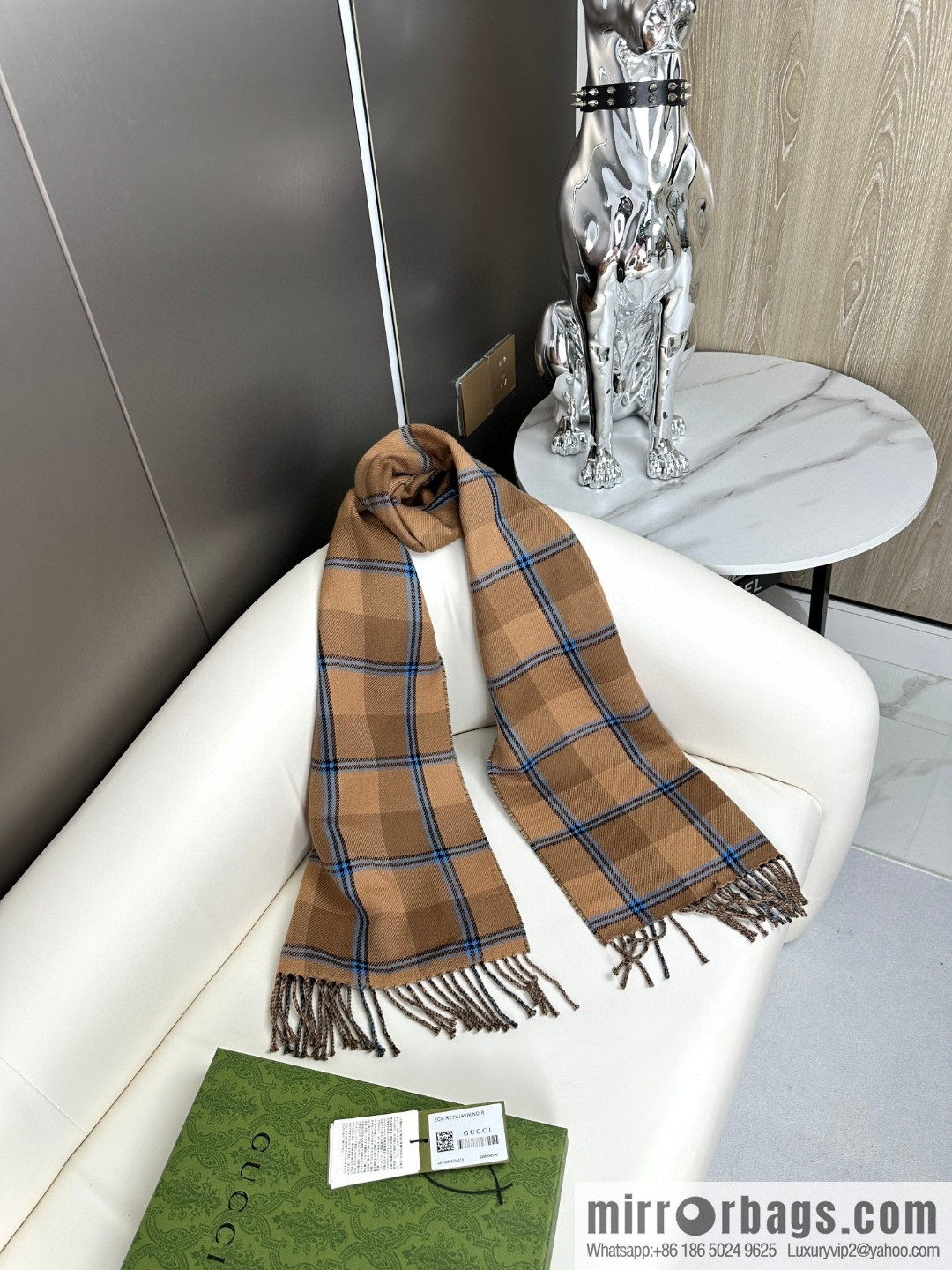 GUCCI autumn and winter new jacquard double-sided scarf