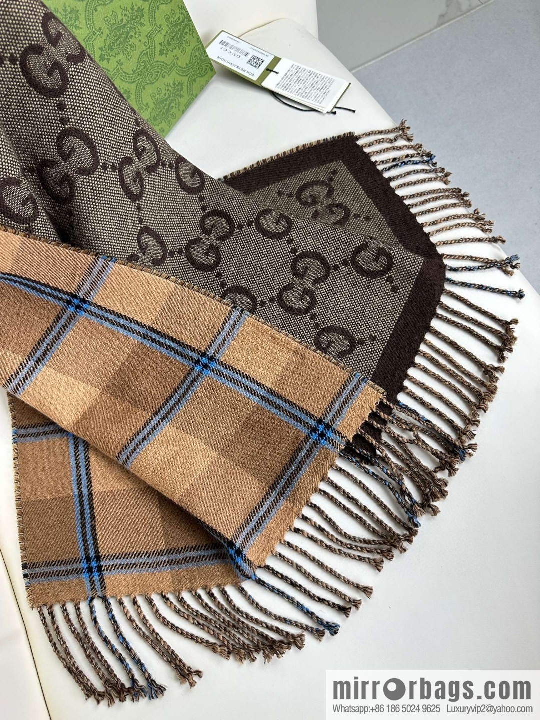 GUCCI autumn and winter new jacquard double-sided scarf