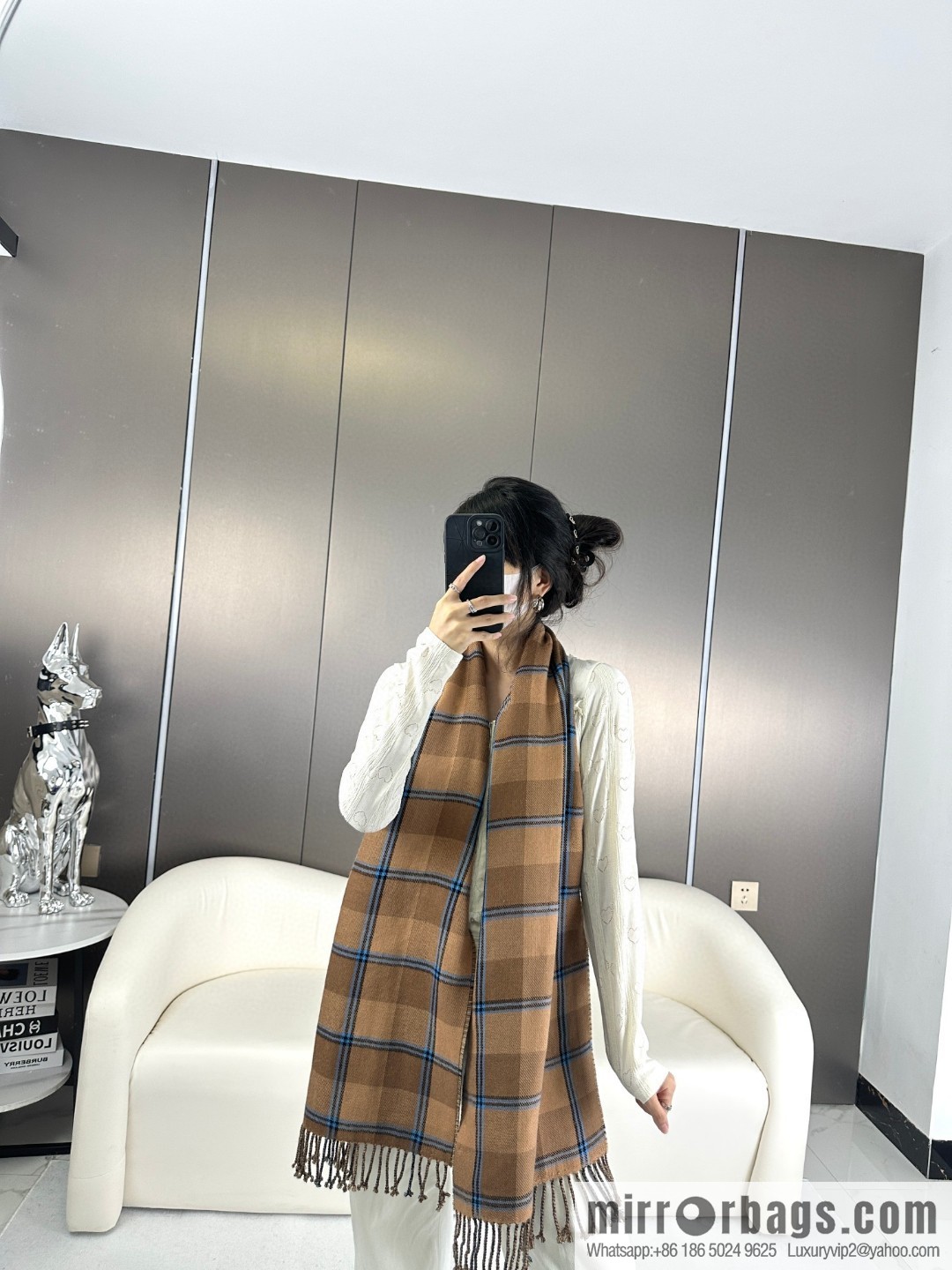 GUCCI autumn and winter new jacquard double-sided scarf