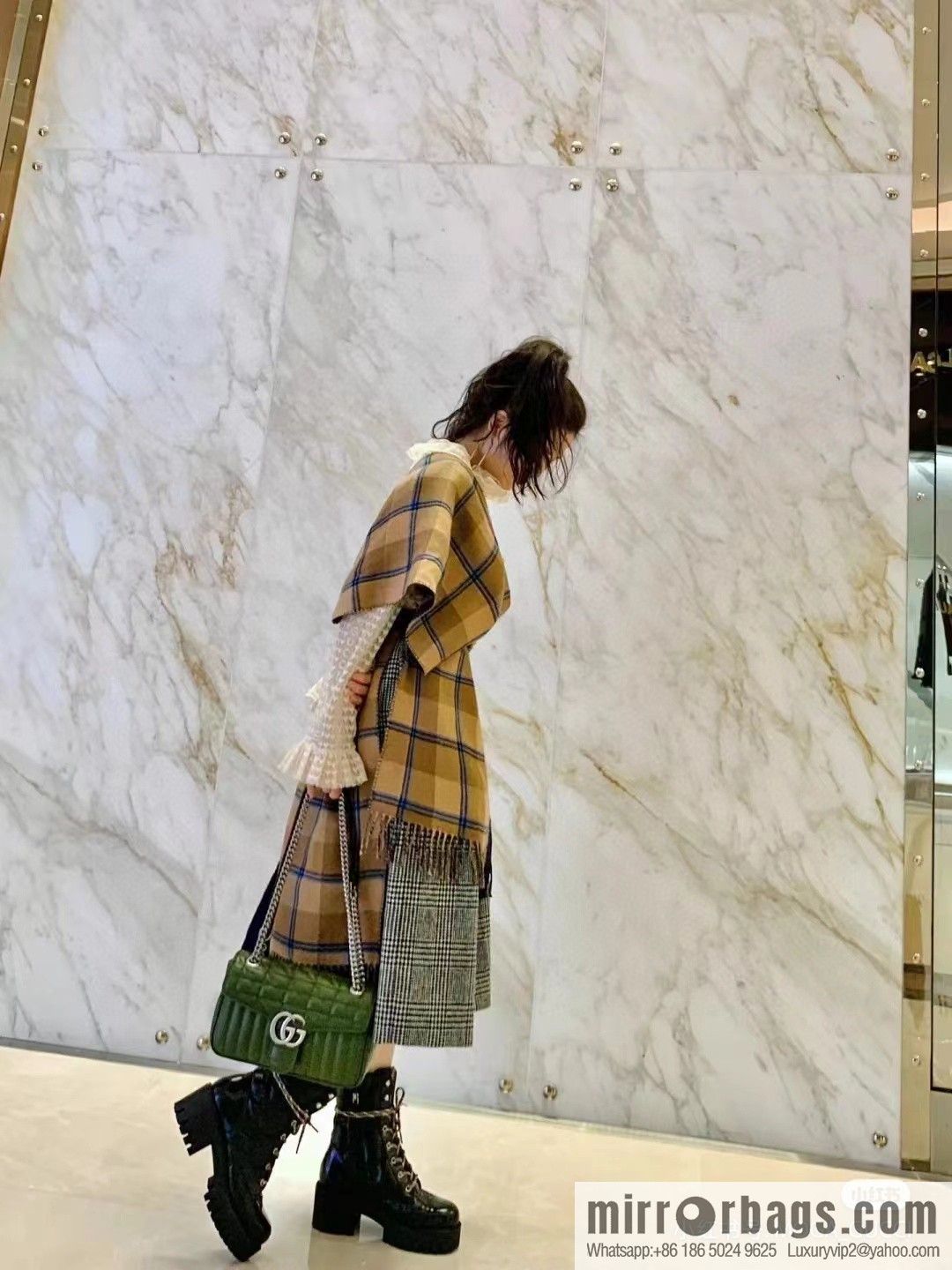GUCCI autumn and winter new jacquard double-sided scarf
