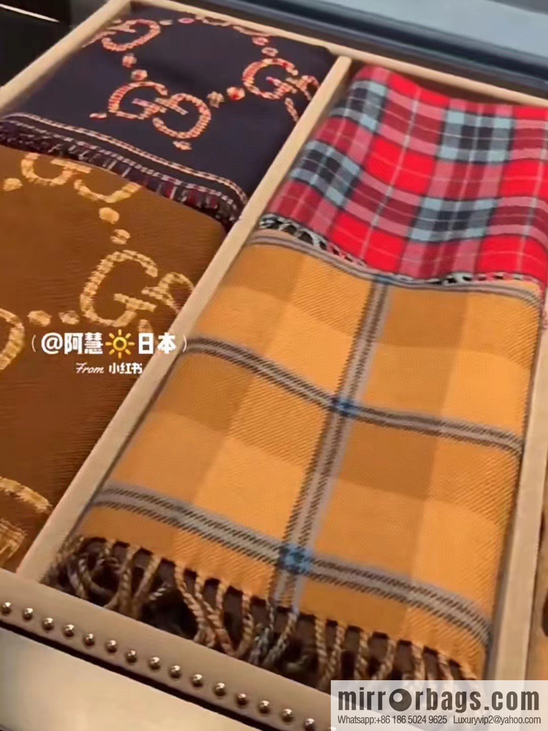 GUCCI autumn and winter new jacquard double-sided scarf