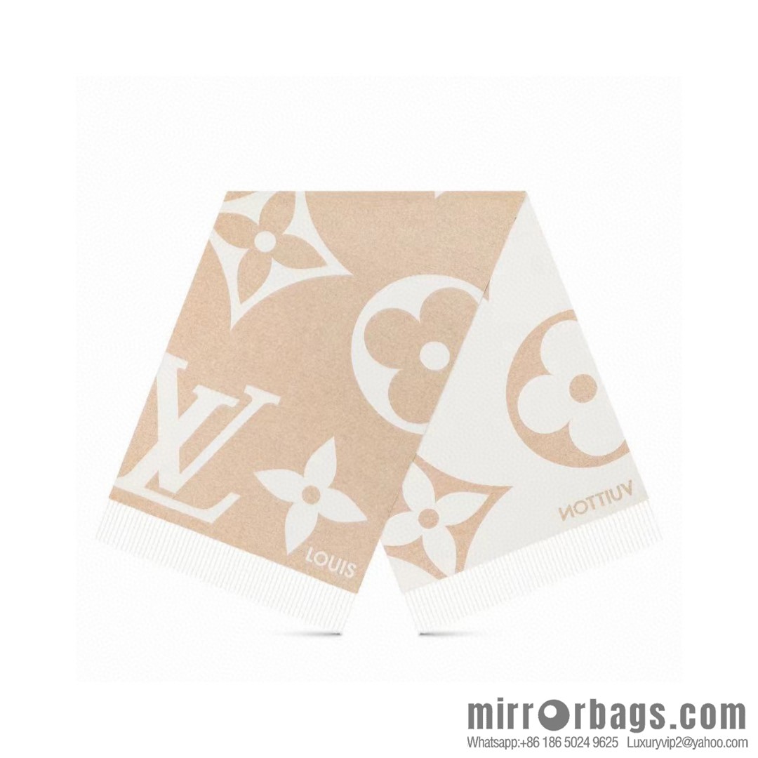 LV 2023 limited edition donkey home L gold thread large pattern shawl