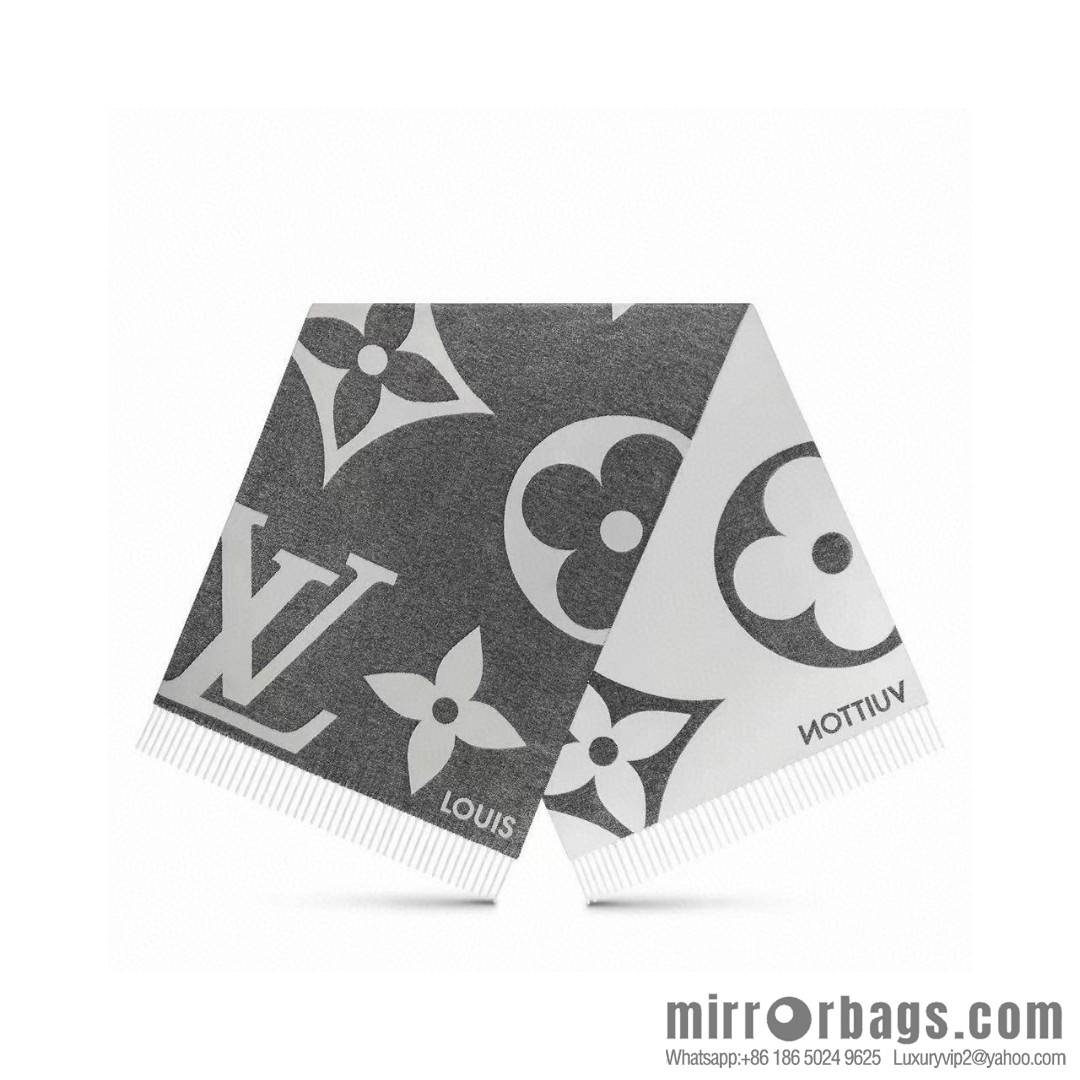 LV 2023 limited edition donkey home L gold thread large pattern shawl