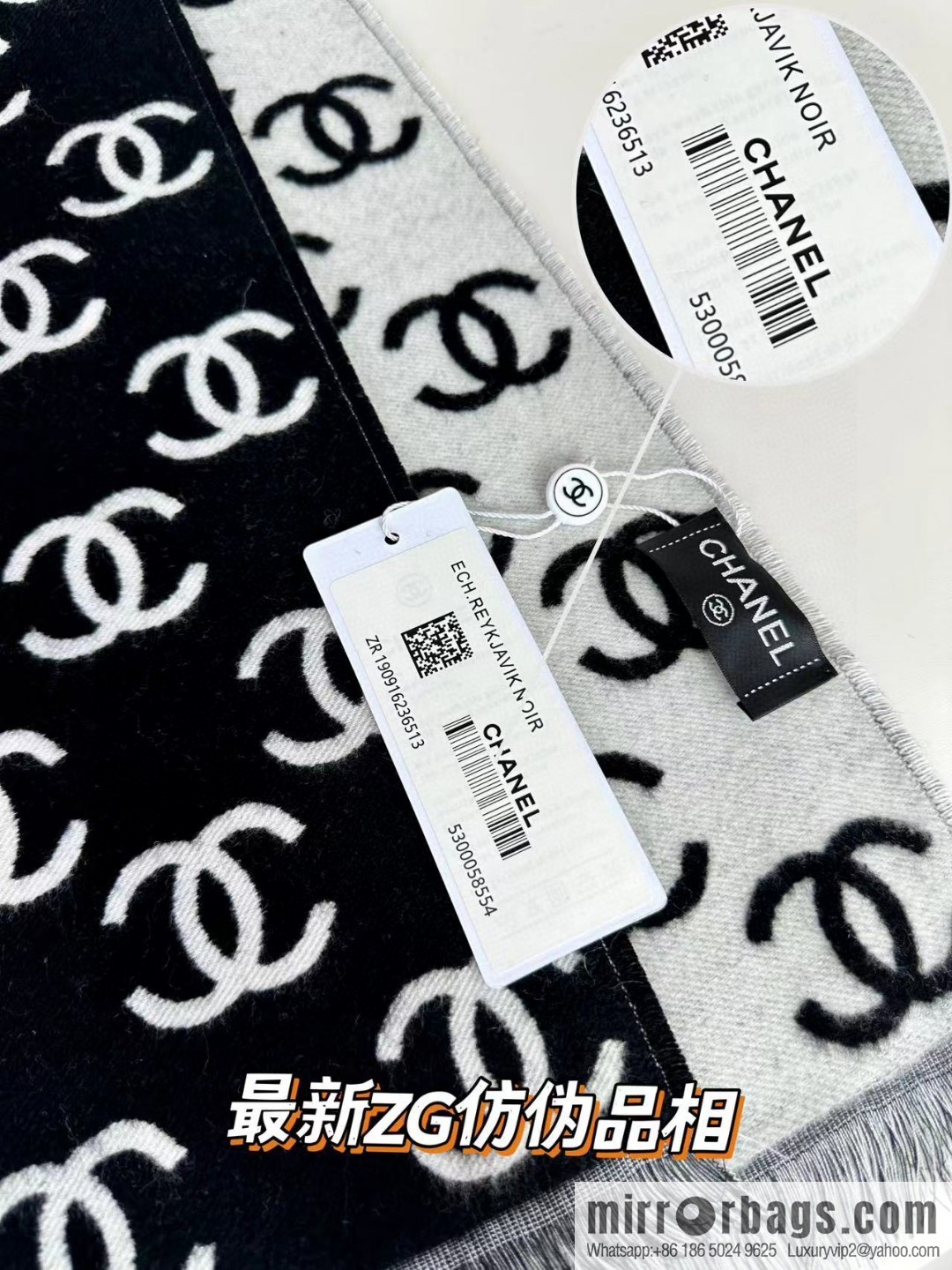 CHANEL classic double-sided scarf shawl