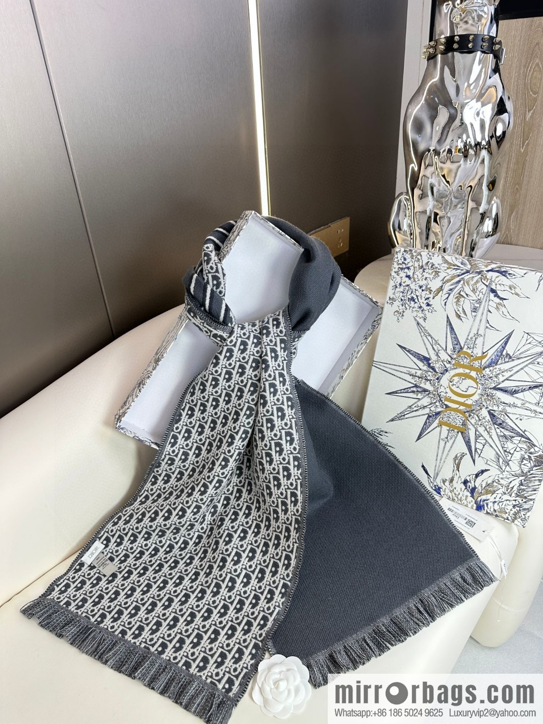 DIOR presbyopia jacquard, high-end men's scarf