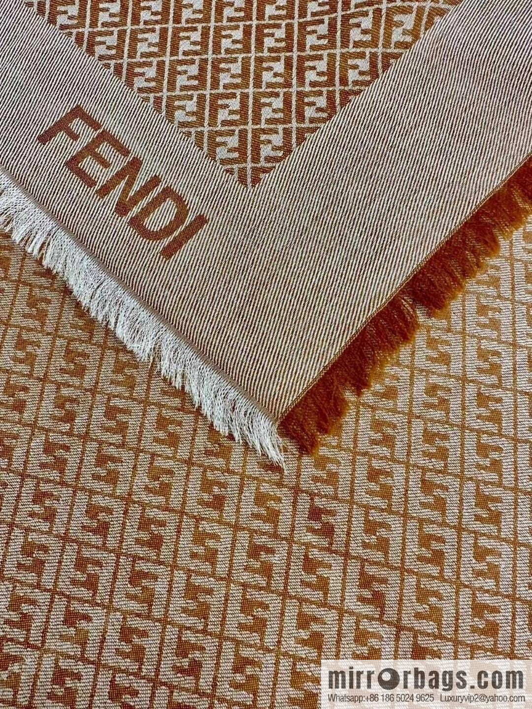 FENDI mulberry silk + lamb wool blend material, new square towel