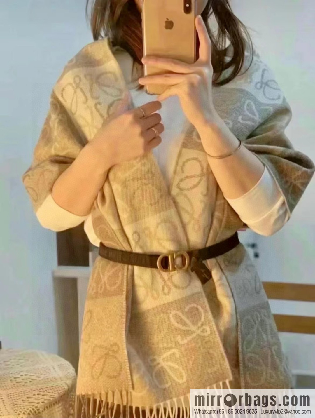 LOEWE classic logo style scarf