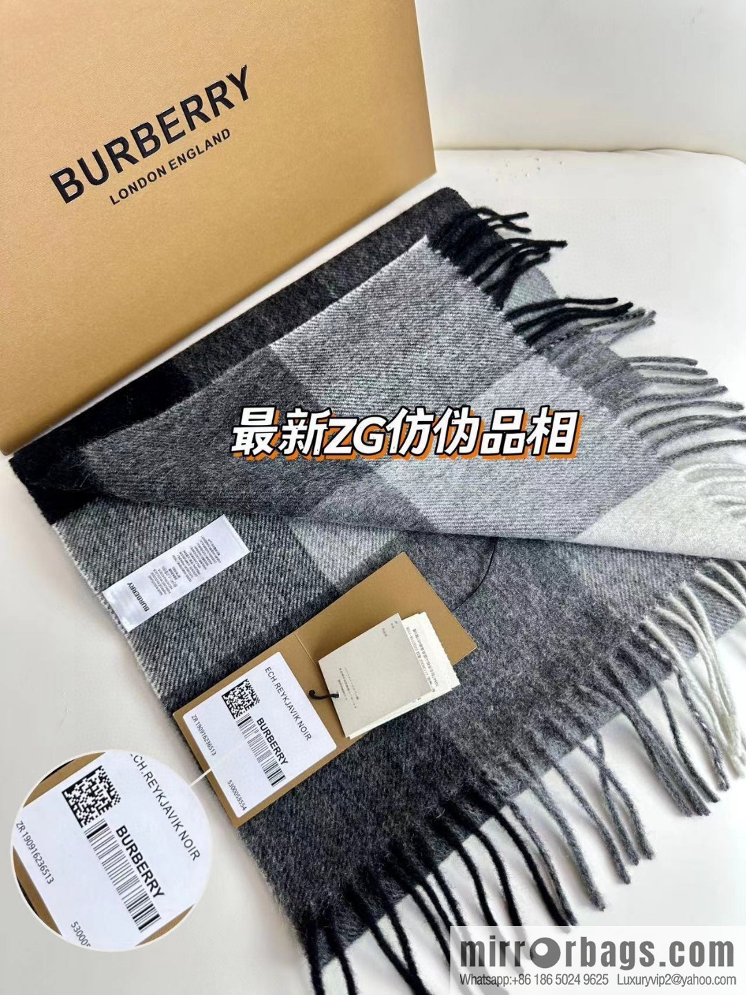 Burberry Burberry 2023 latest TB classic plaid unisex couple cashmere scarf