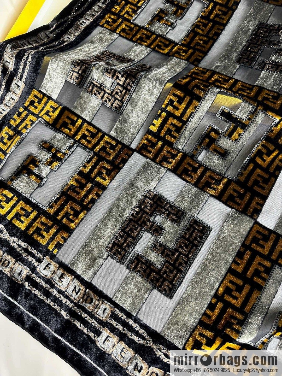 FENDI silk plus cashmere long towel