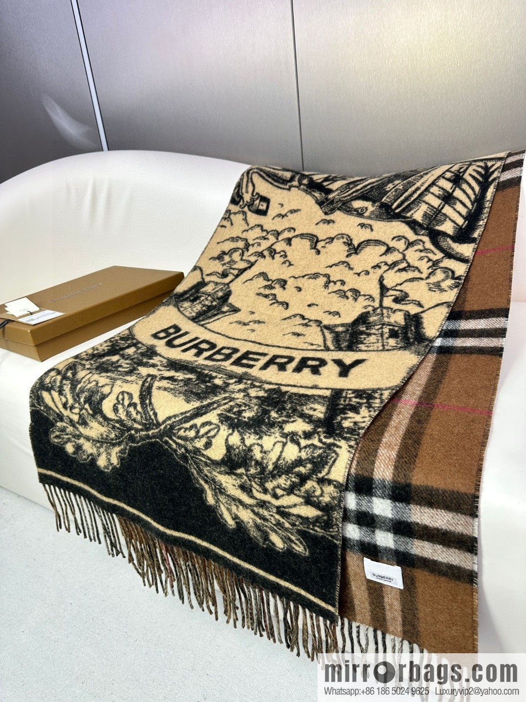 Burberry 2023Bur Warhorse Knight Double Sided Shawl