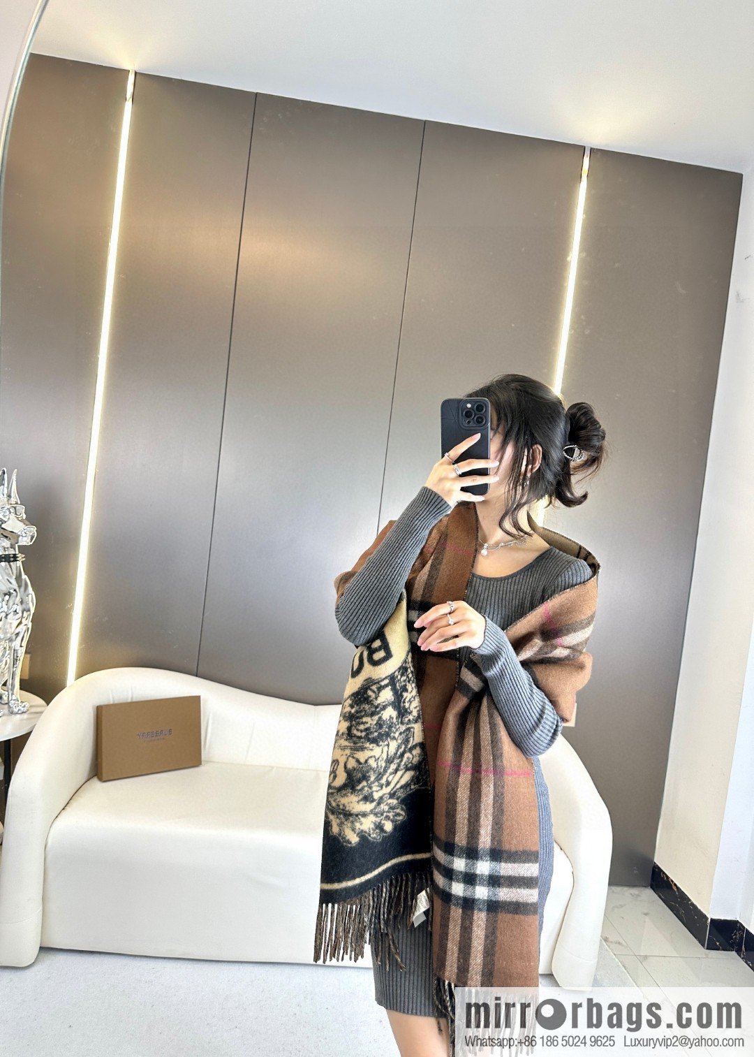 Burberry 2023Bur Warhorse Knight Double Sided Shawl