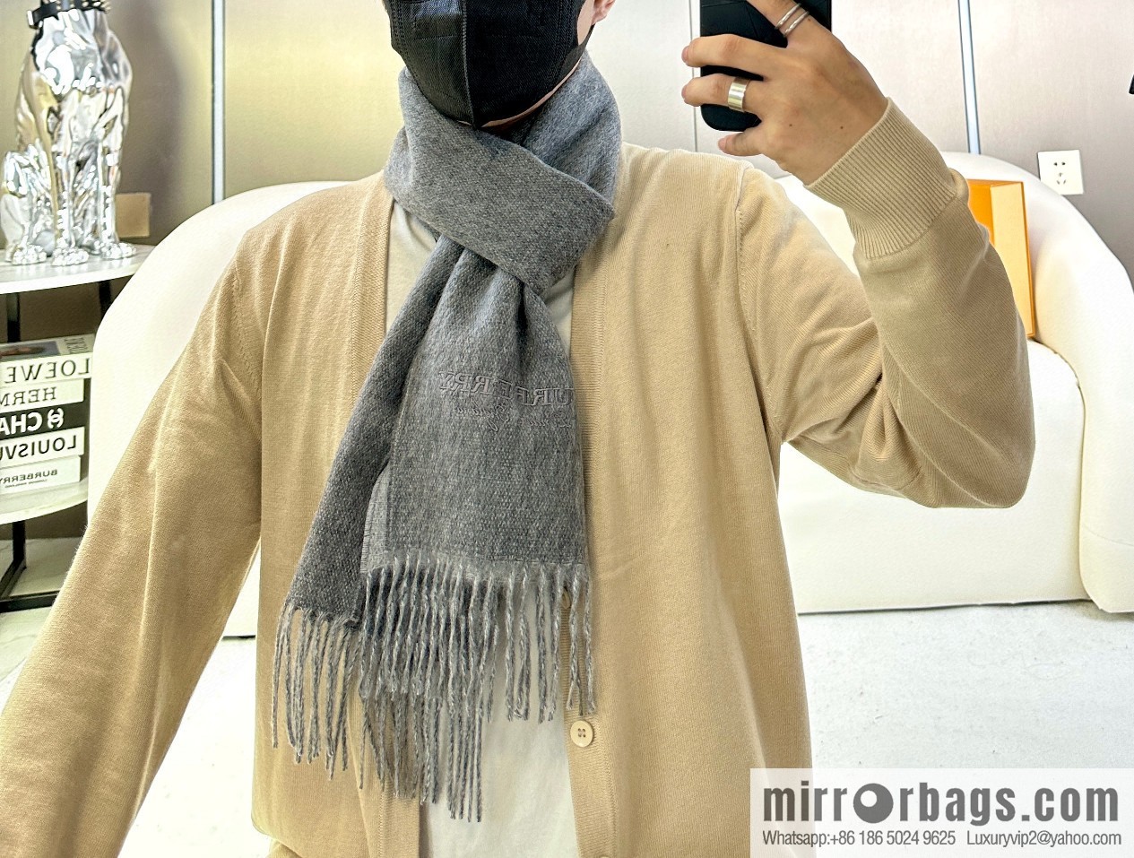 Burberry Burberry 2023 Paris Fashion Show Double Sided Cashmere Scarf